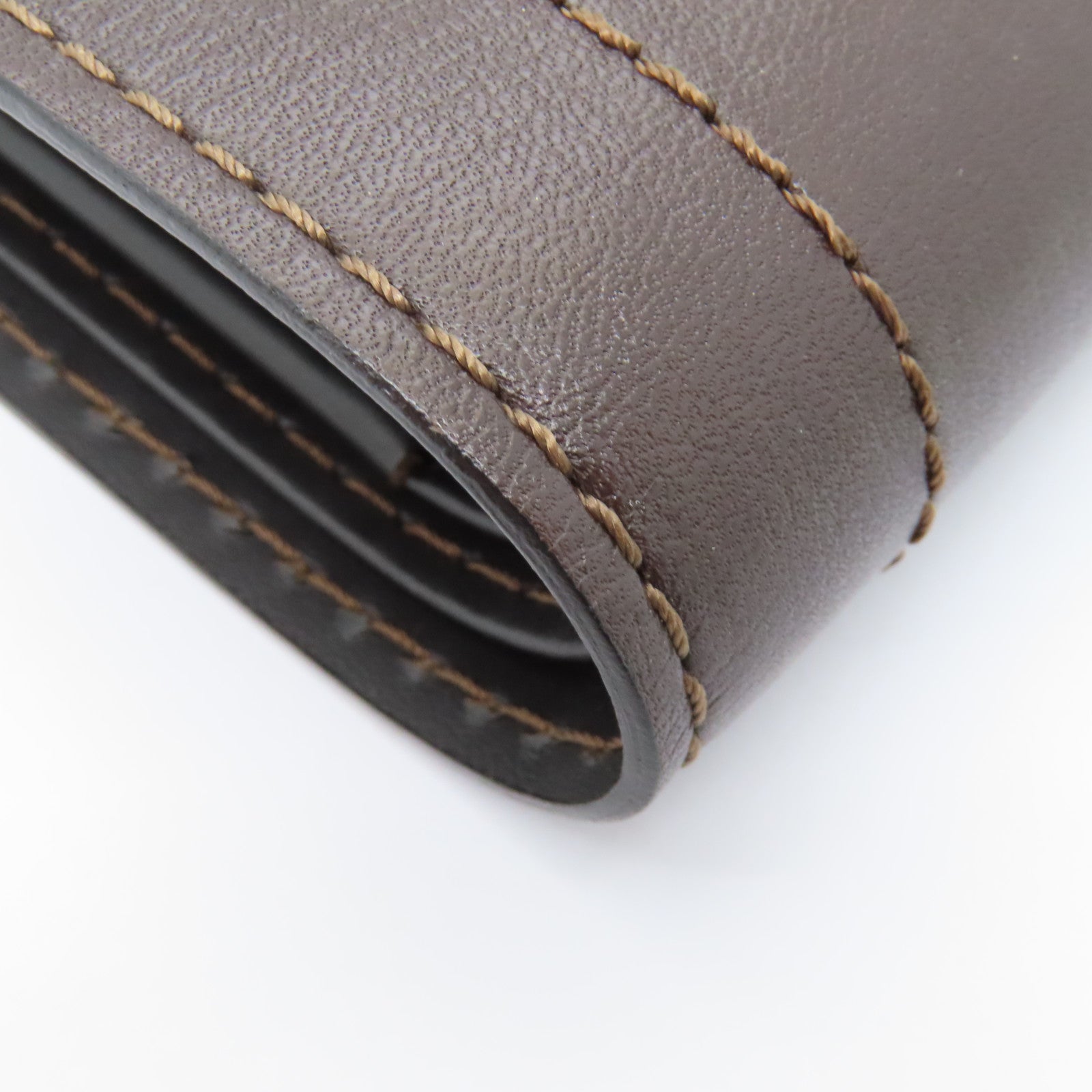 LOUIS VUITTON 【激減優惠】牛皮皮革Utah Porte錢包啡色