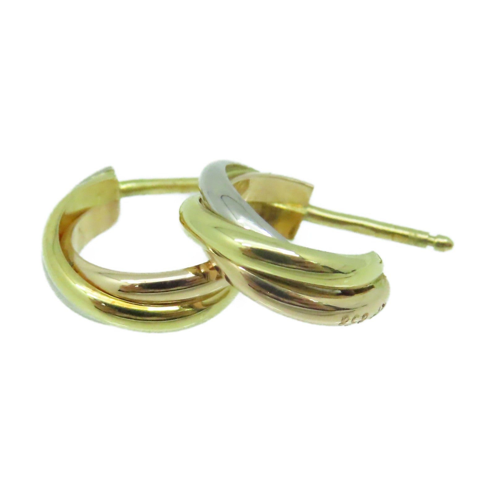 CARTIER 18K黃金/白金/玫瑰金Trinity Earrings耳環