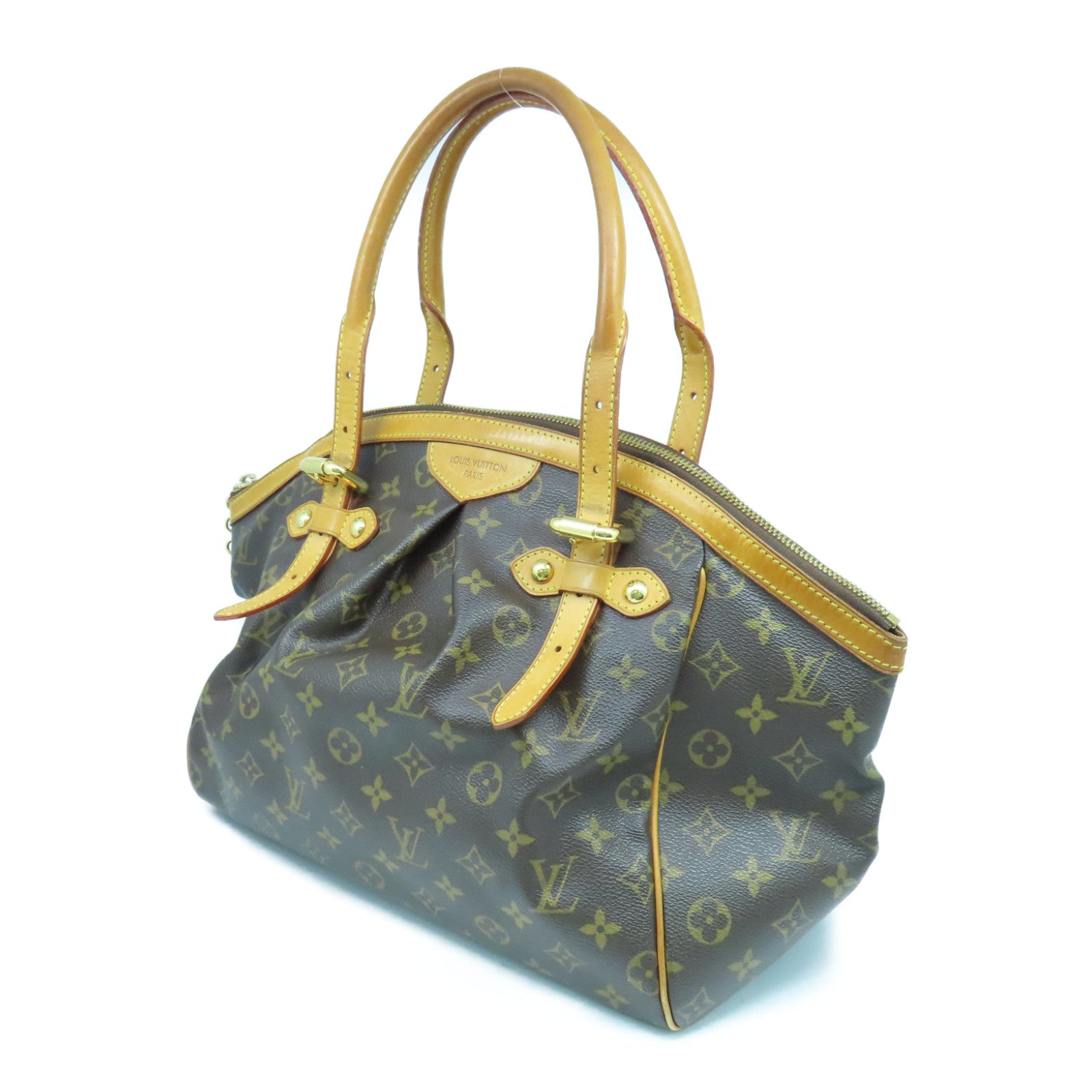LOUIS VUITTON Monogram Tivoli GM金扣肩背袋啡色