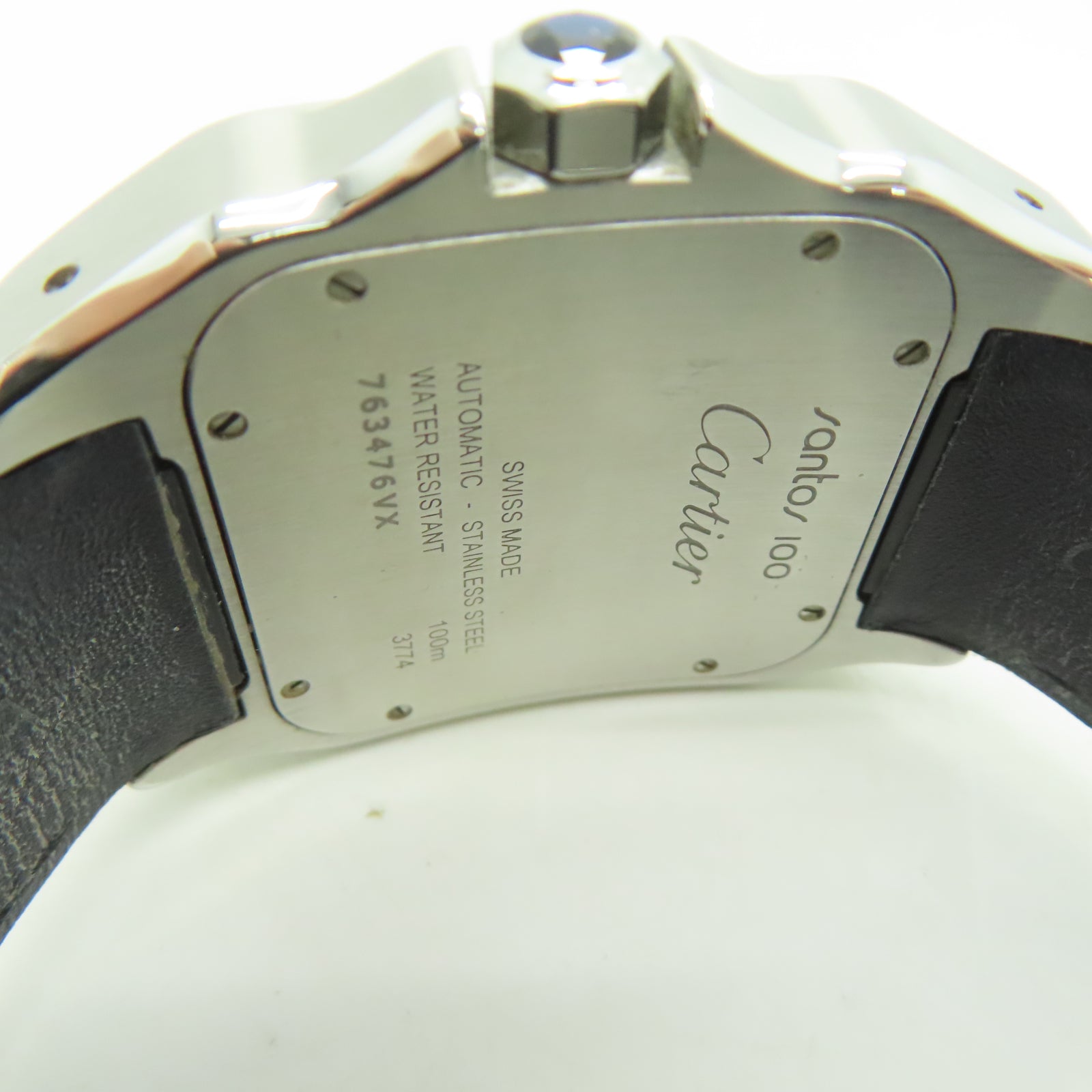 CARTIER Santos 100 Stainless Steel Watch Automatic Movement White