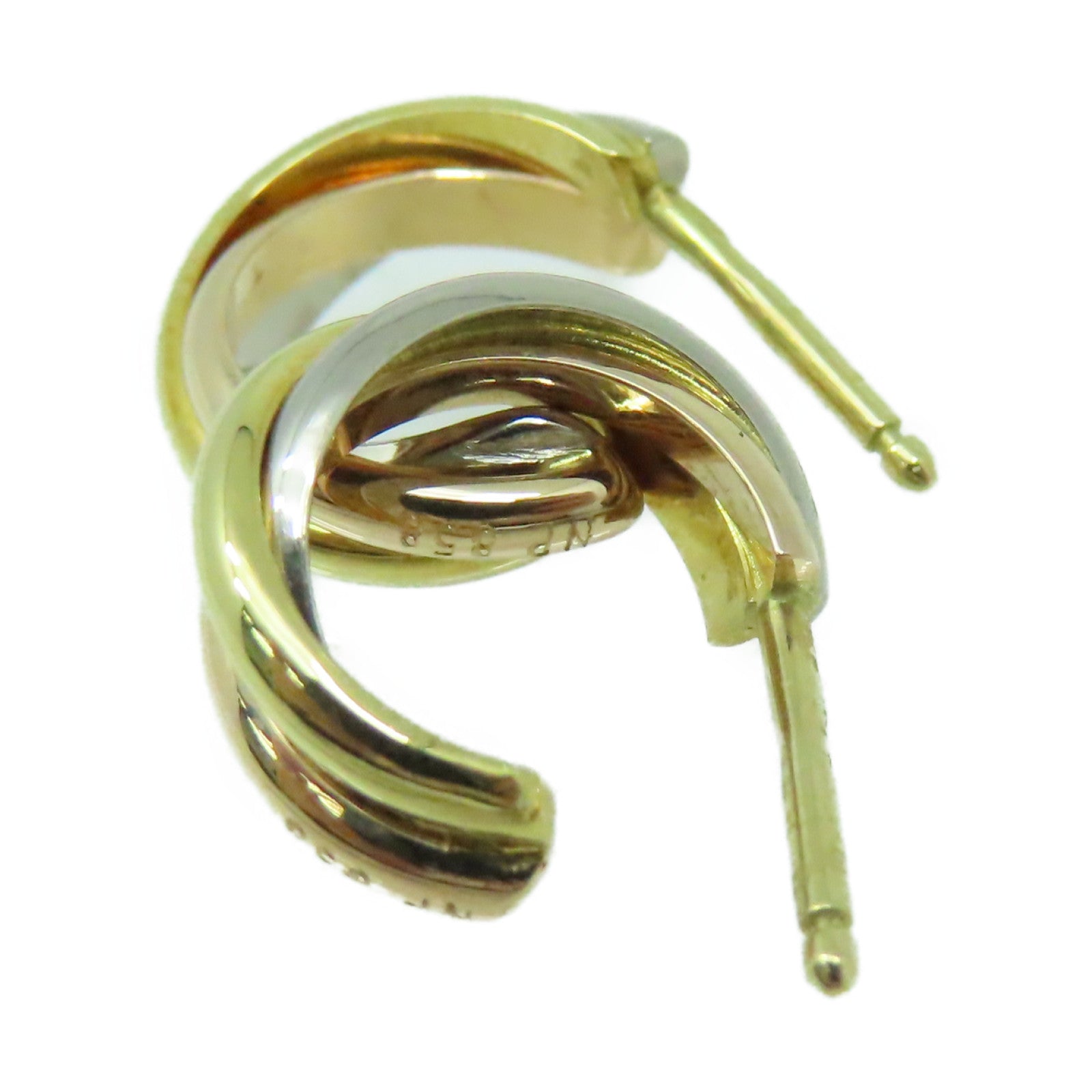 CARTIER 18K黃金/白金/玫瑰金Trinity Earrings耳環