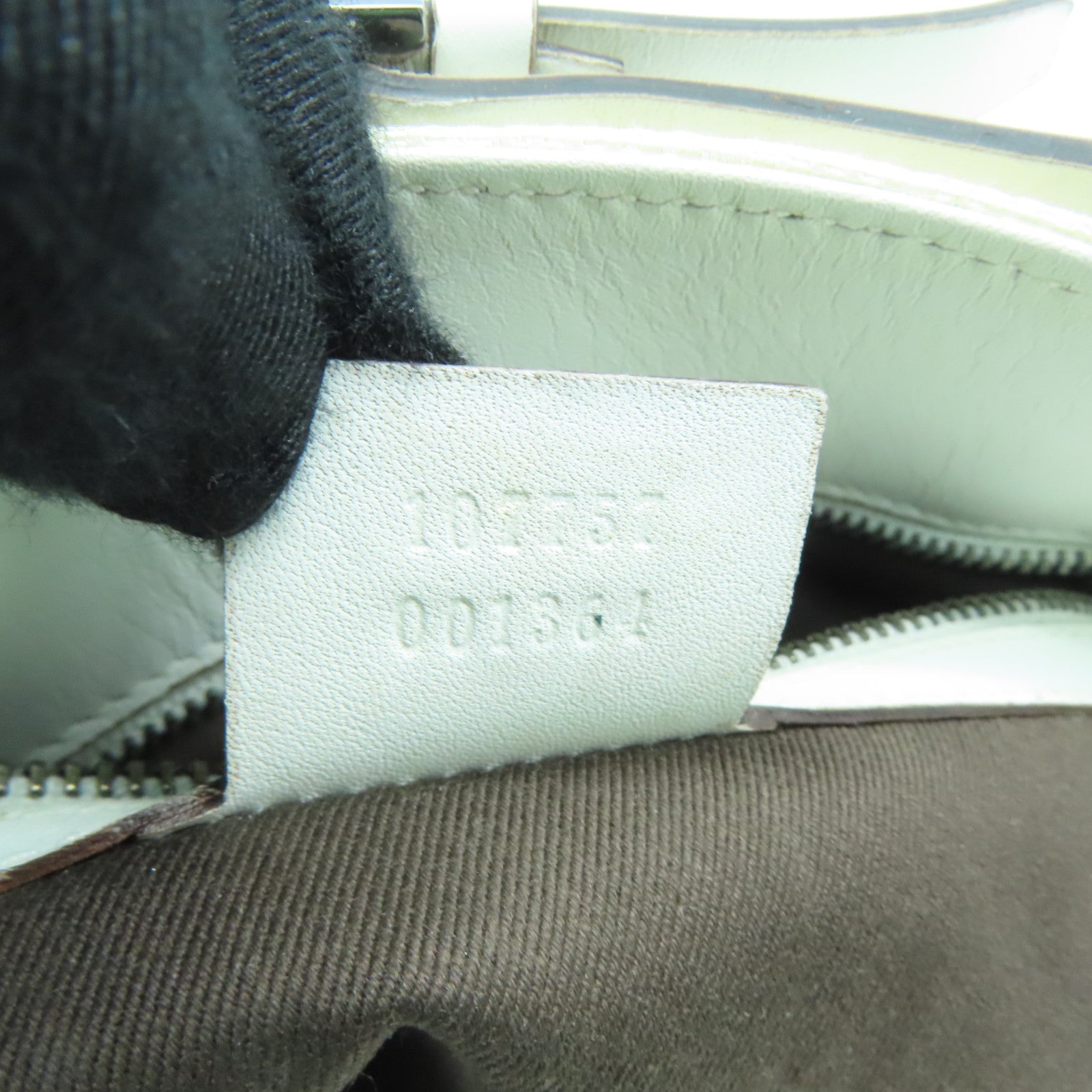 GUCCI 帆布Handbag银扣手挽袋白色