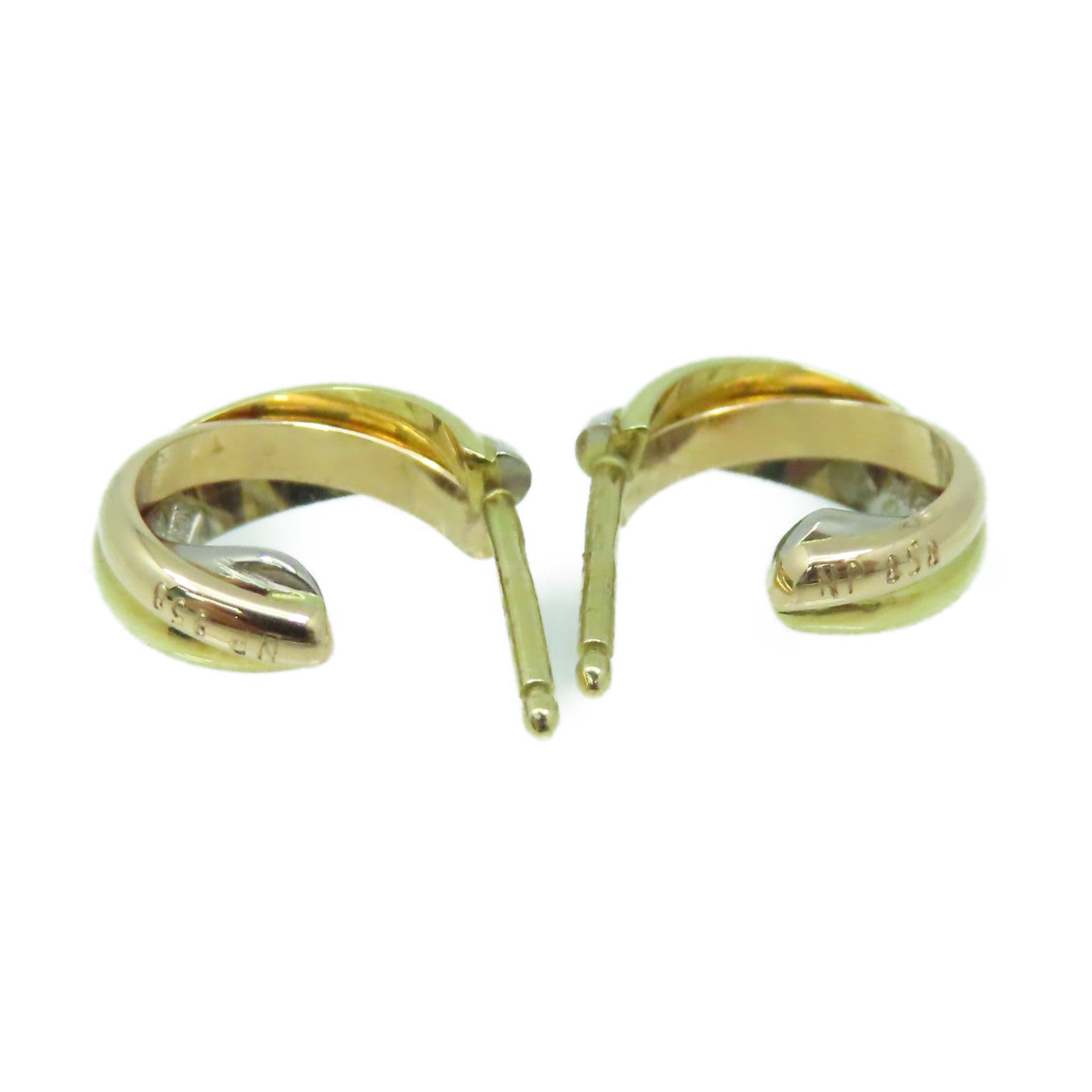 CARTIER 18K黃金/白金/玫瑰金Trinity Earrings耳環