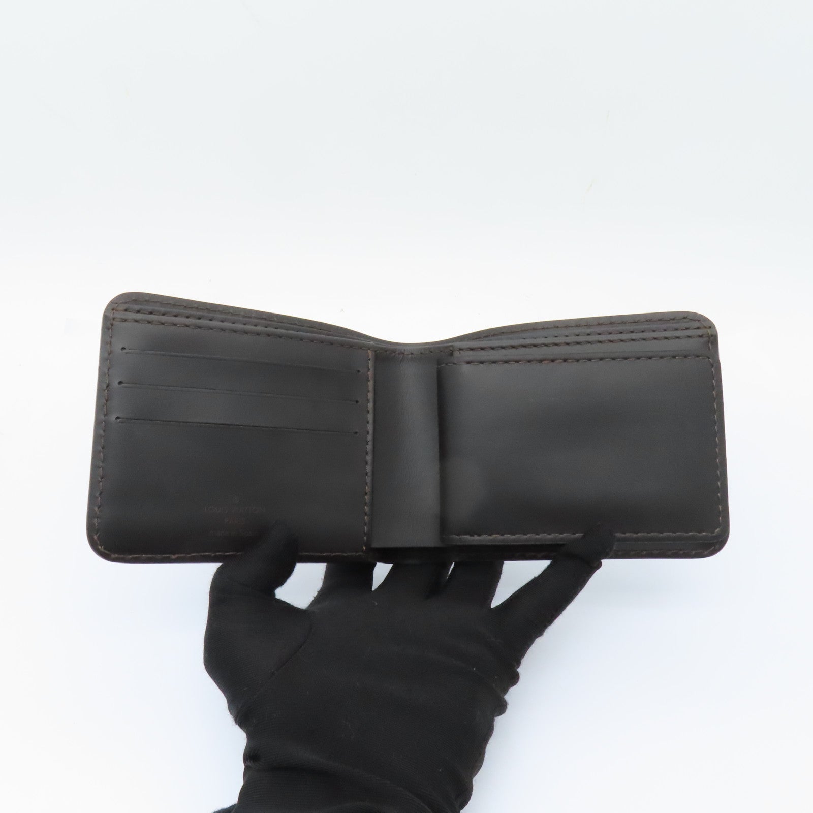 LOUIS VUITTON 【激減優惠】牛皮皮革Utah Porte錢包啡色