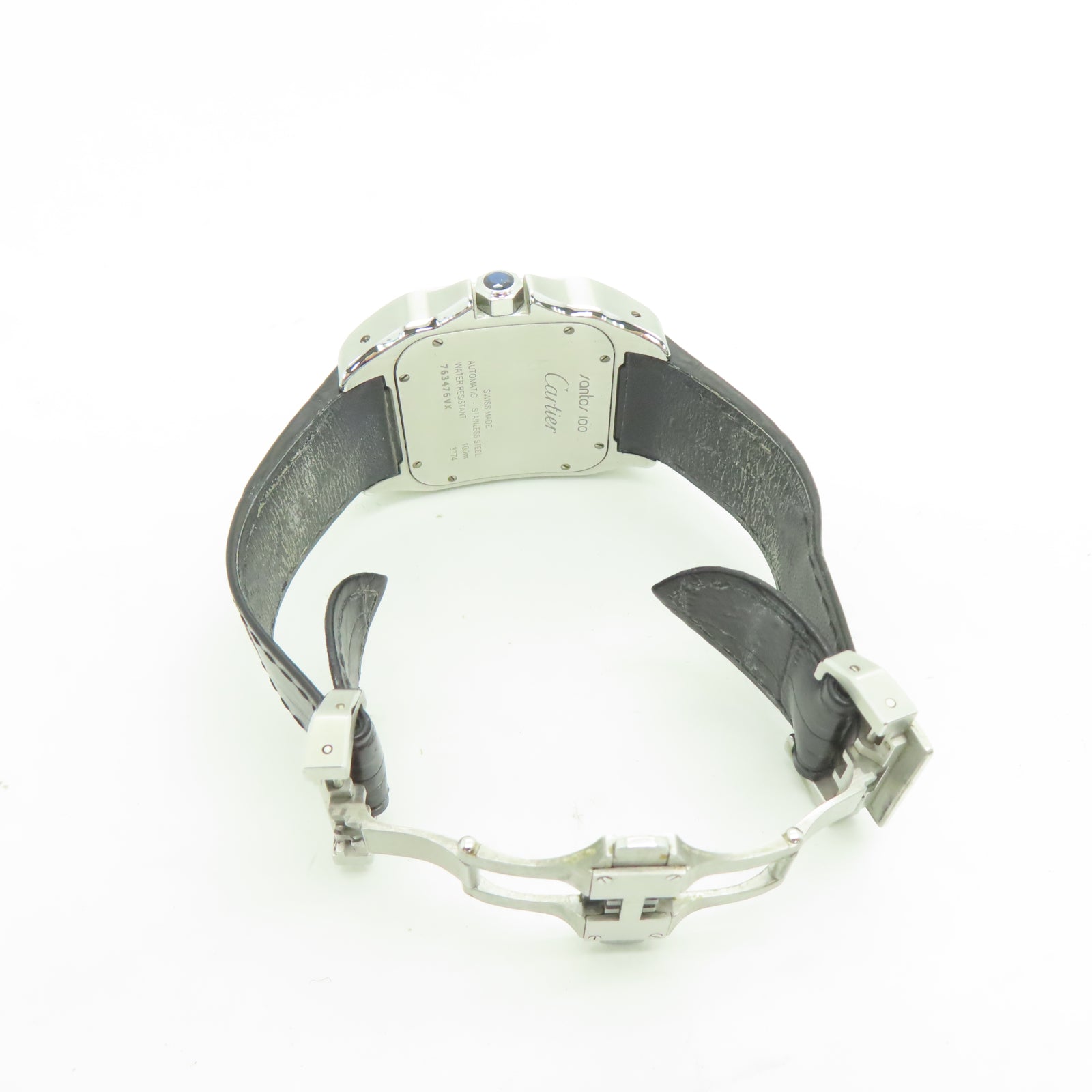 CARTIER Santos 100 Stainless Steel Watch Automatic Movement White