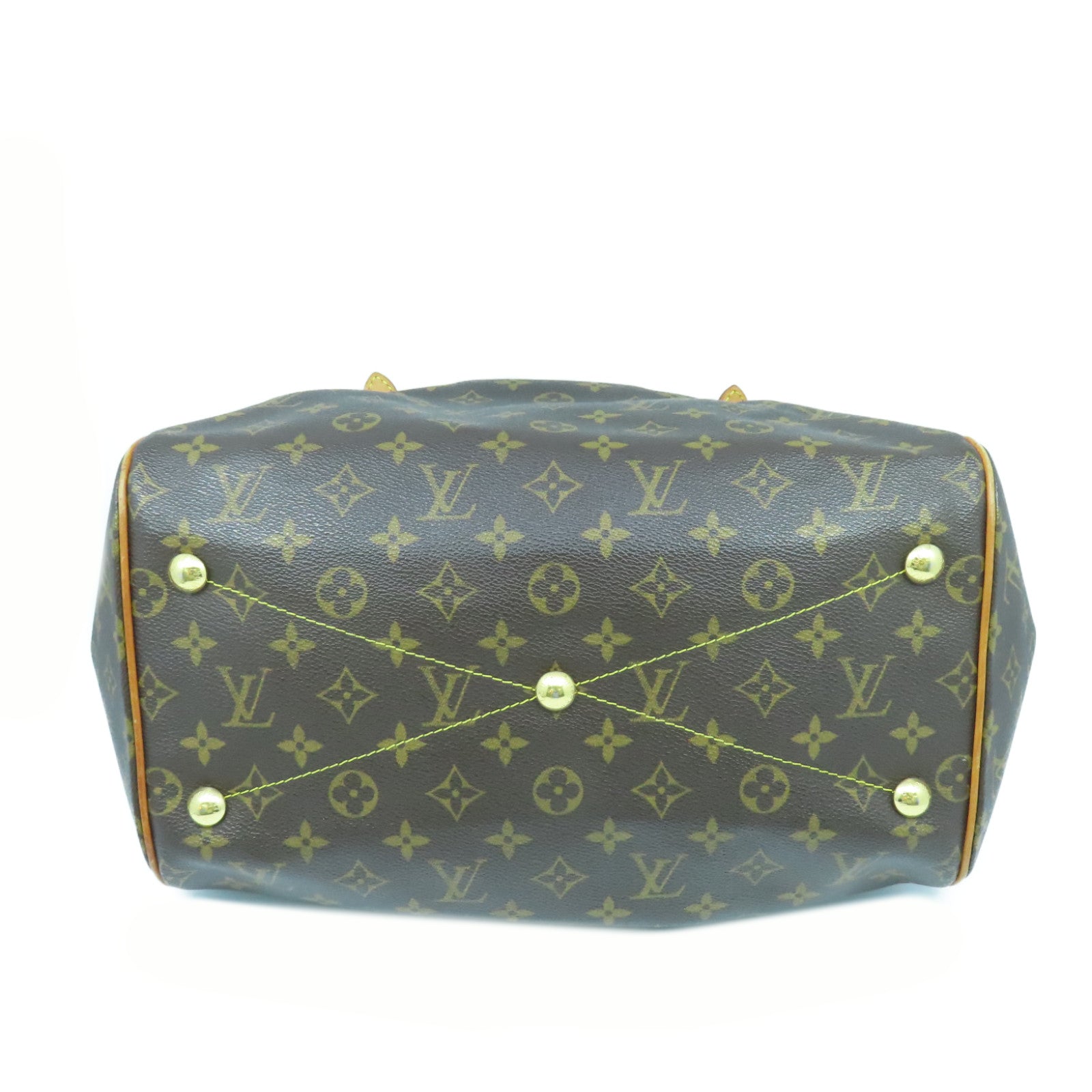 LOUIS VUITTON Monogram Tivoli GM金扣肩背袋啡色