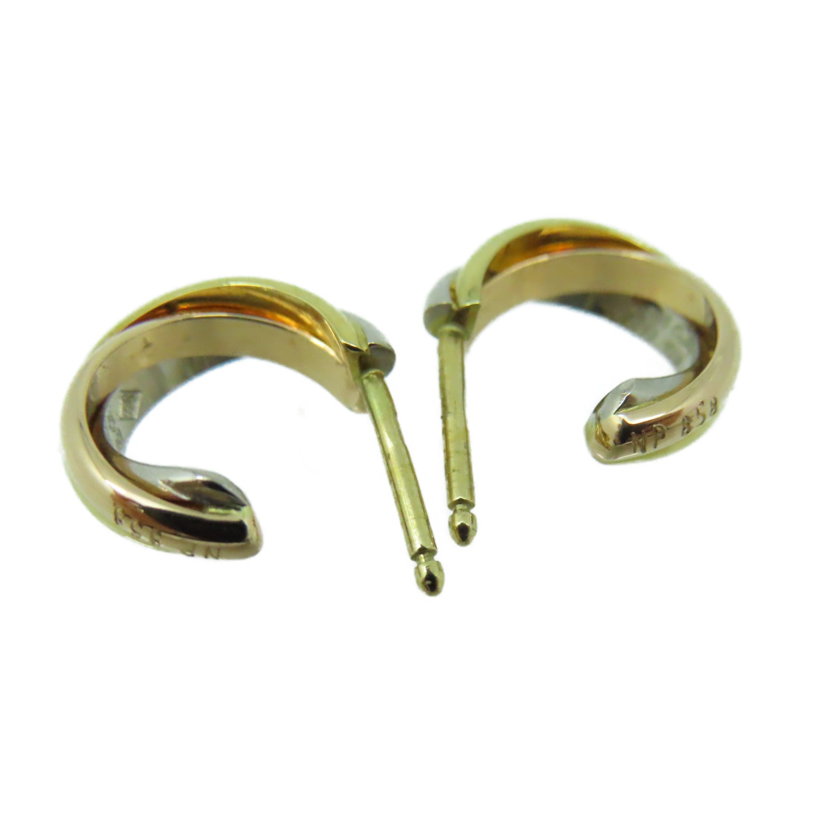 CARTIER 18K黃金/白金/玫瑰金Trinity Earrings耳環