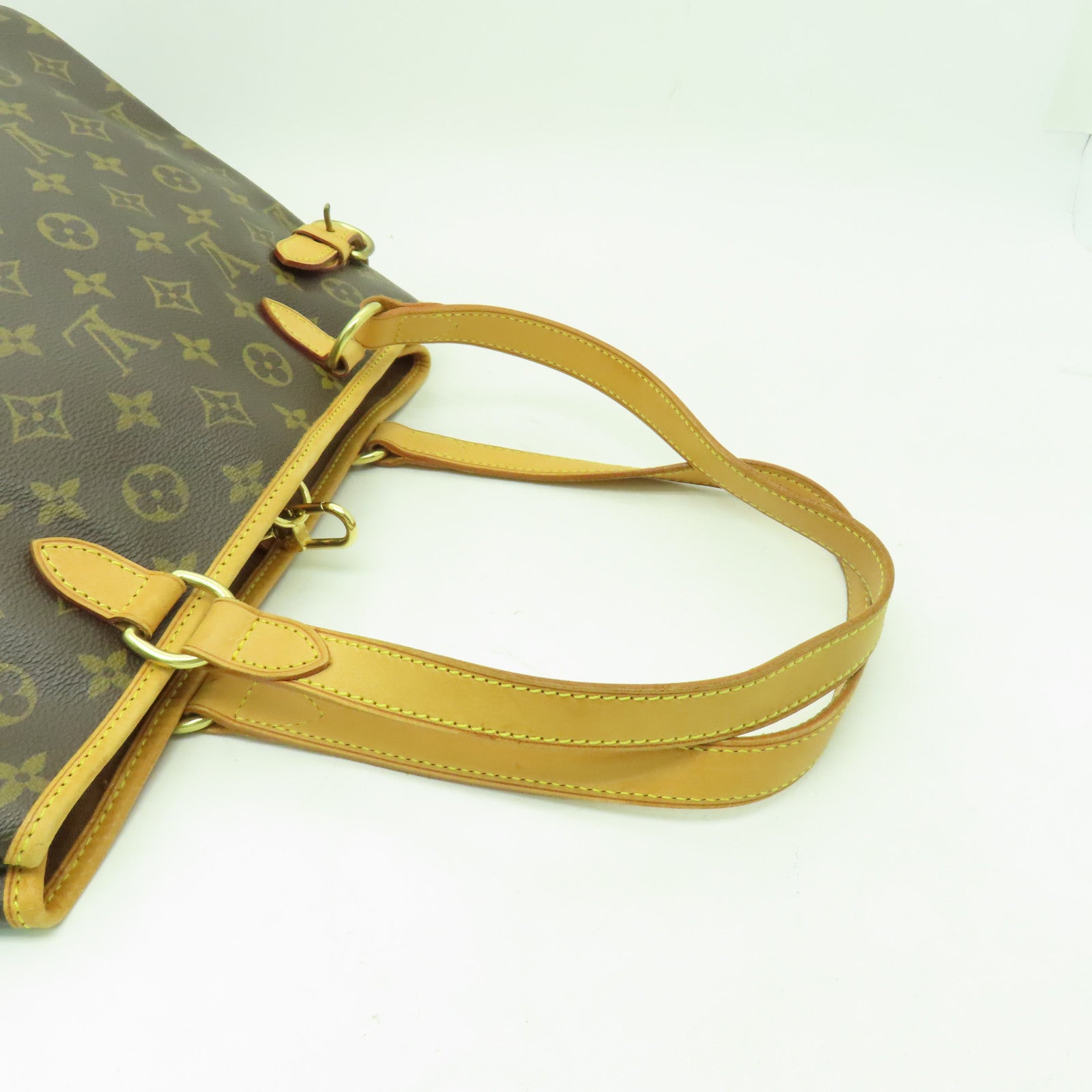 LOUIS VUITTON Monogram Batignolles Horizontal金扣肩背袋棕色