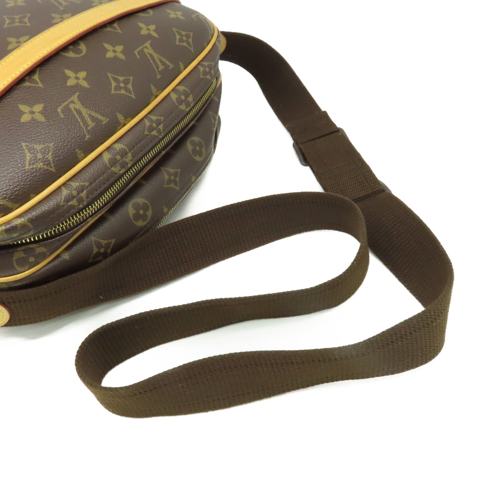 LOUIS VUITTON Monogram Reporter PM Shoulder Bag肩背袋啡色