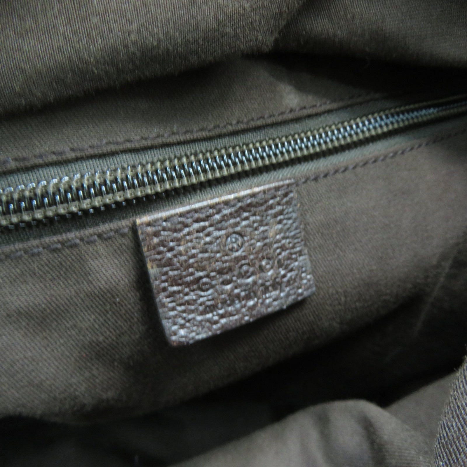 GUCCI 帆布Tote Bag銀扣手挽袋啡色