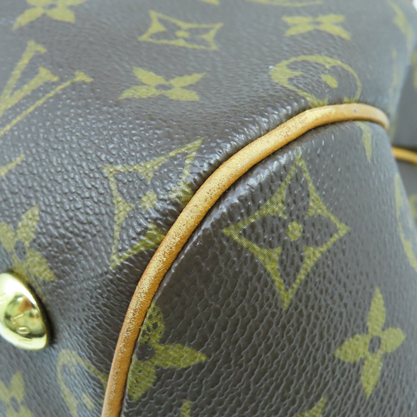 LOUIS VUITTON Monogram Tivoli GM金扣肩背袋啡色