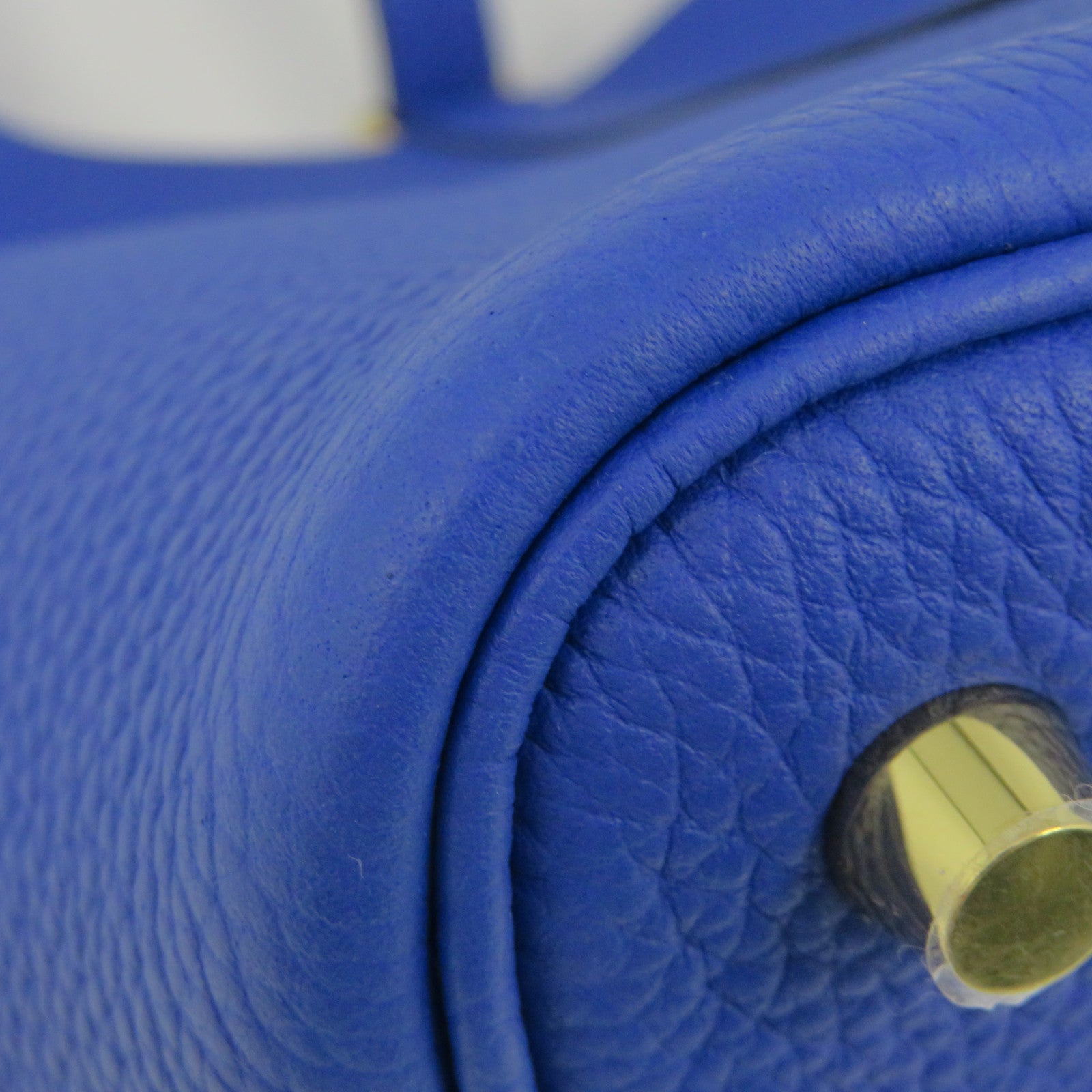 HERMES 【激減優惠】Clemence皮革Picotin PM金扣手挽袋Bleu Royal