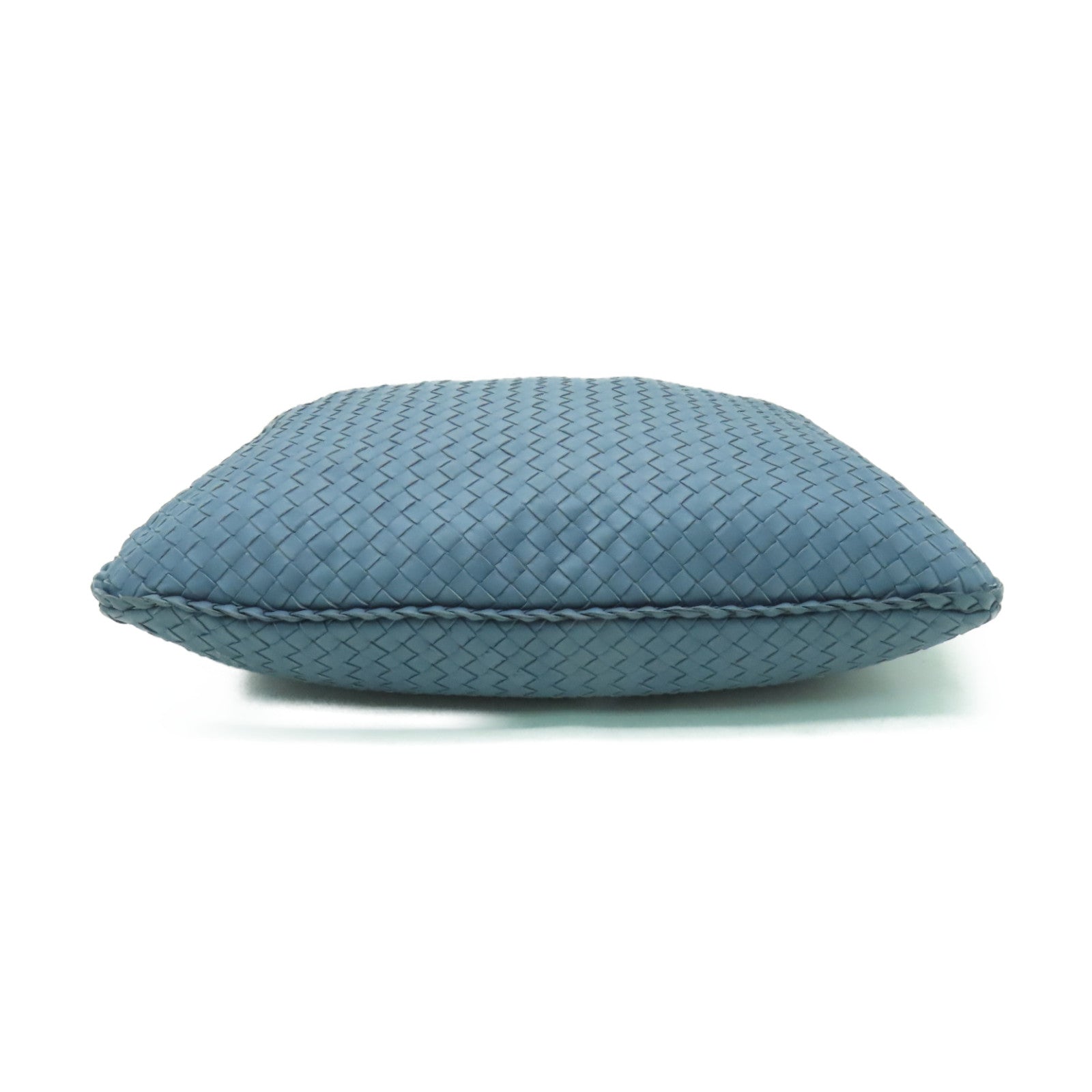 BOTTEGA VENETA 織紋皮革Shoulder Bag銀扣肩背袋藍色