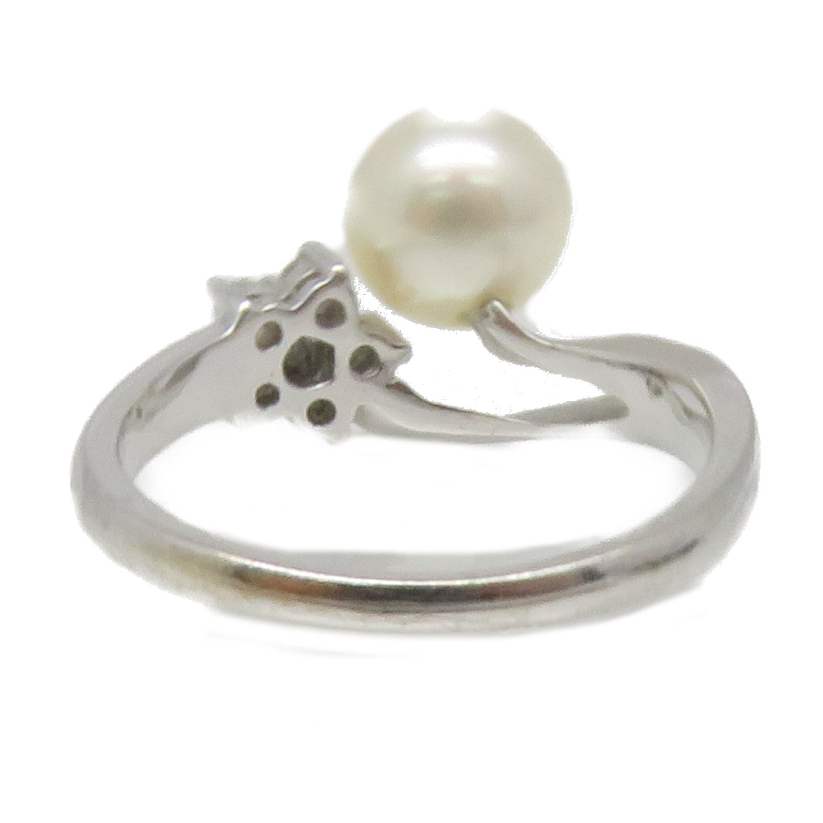 JEWELRY 18K白金/珍珠/鑽石Pearl Ring戒指US#4.75