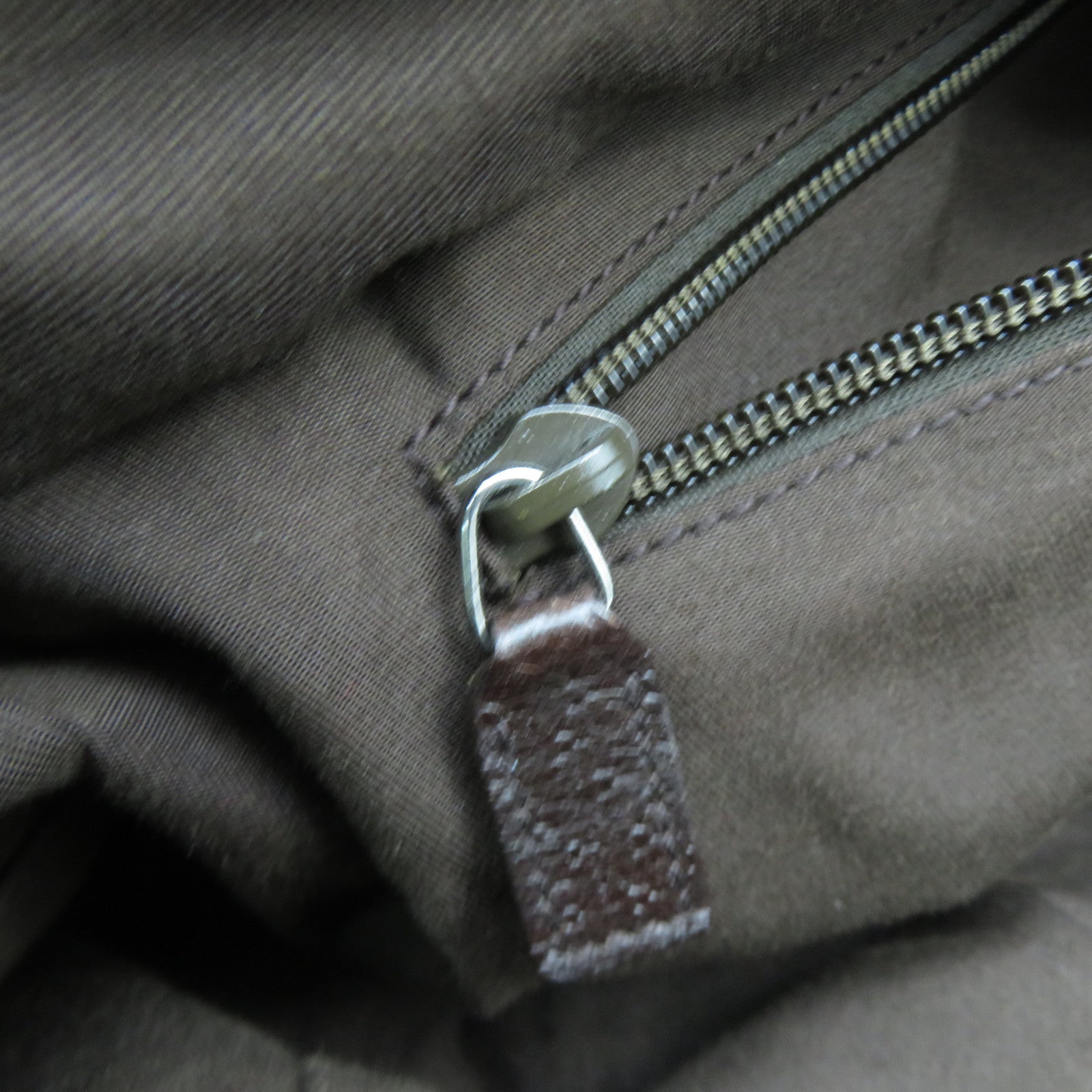 GUCCI 帆布Tote Bag銀扣手挽袋啡色