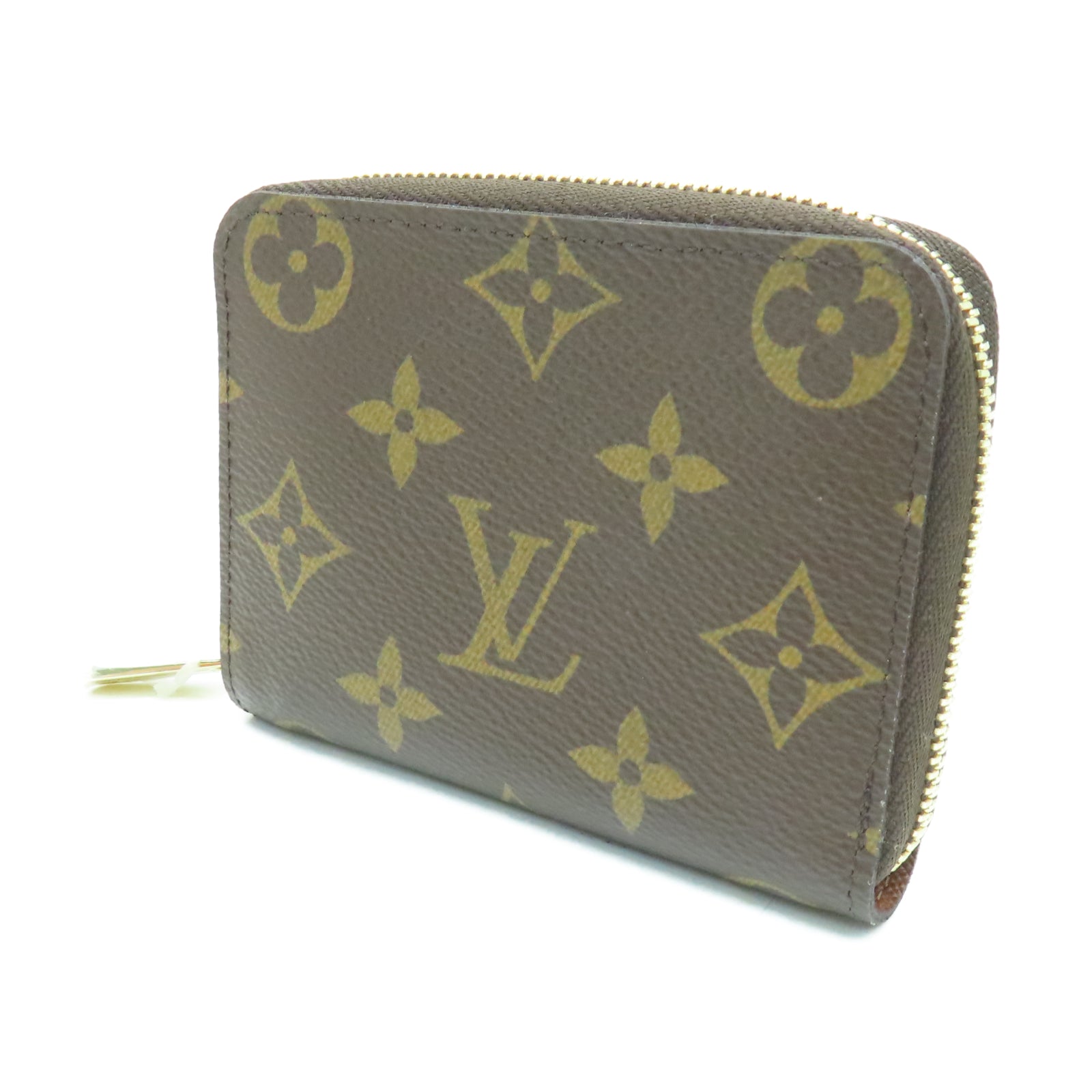 LOUIS VUITTON Monogram Zippy Coin Purse金扣錢包啡色