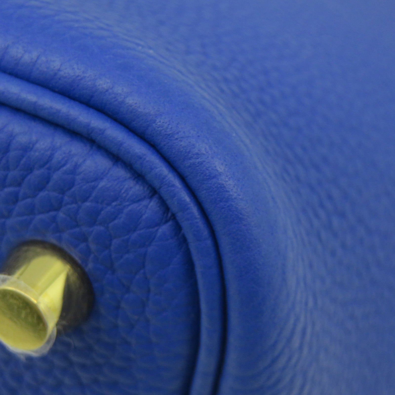 HERMES 【激減優惠】Clemence皮革Picotin PM金扣手挽袋Bleu Royal