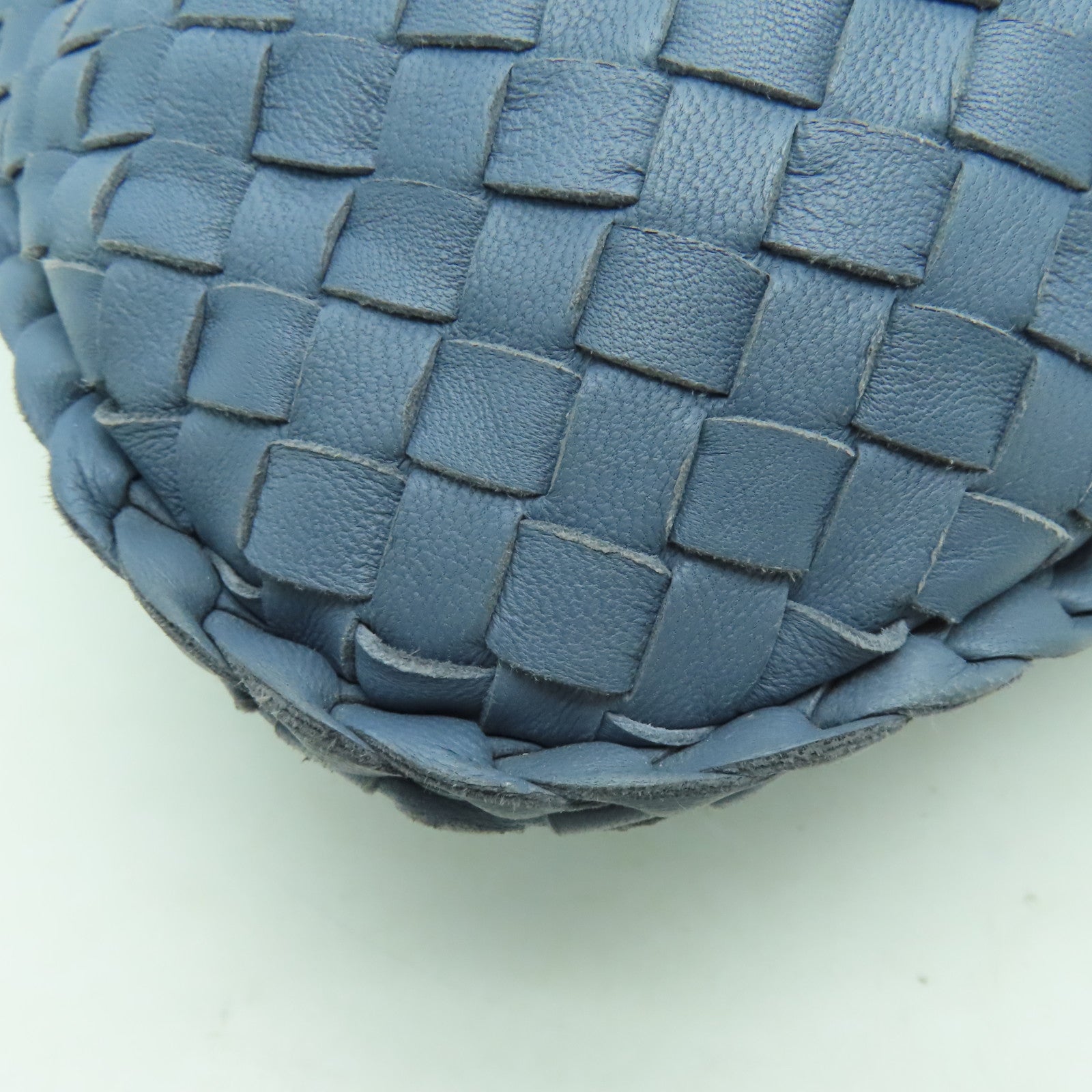 BOTTEGA VENETA 織紋皮革Shoulder Bag銀扣肩背袋藍色