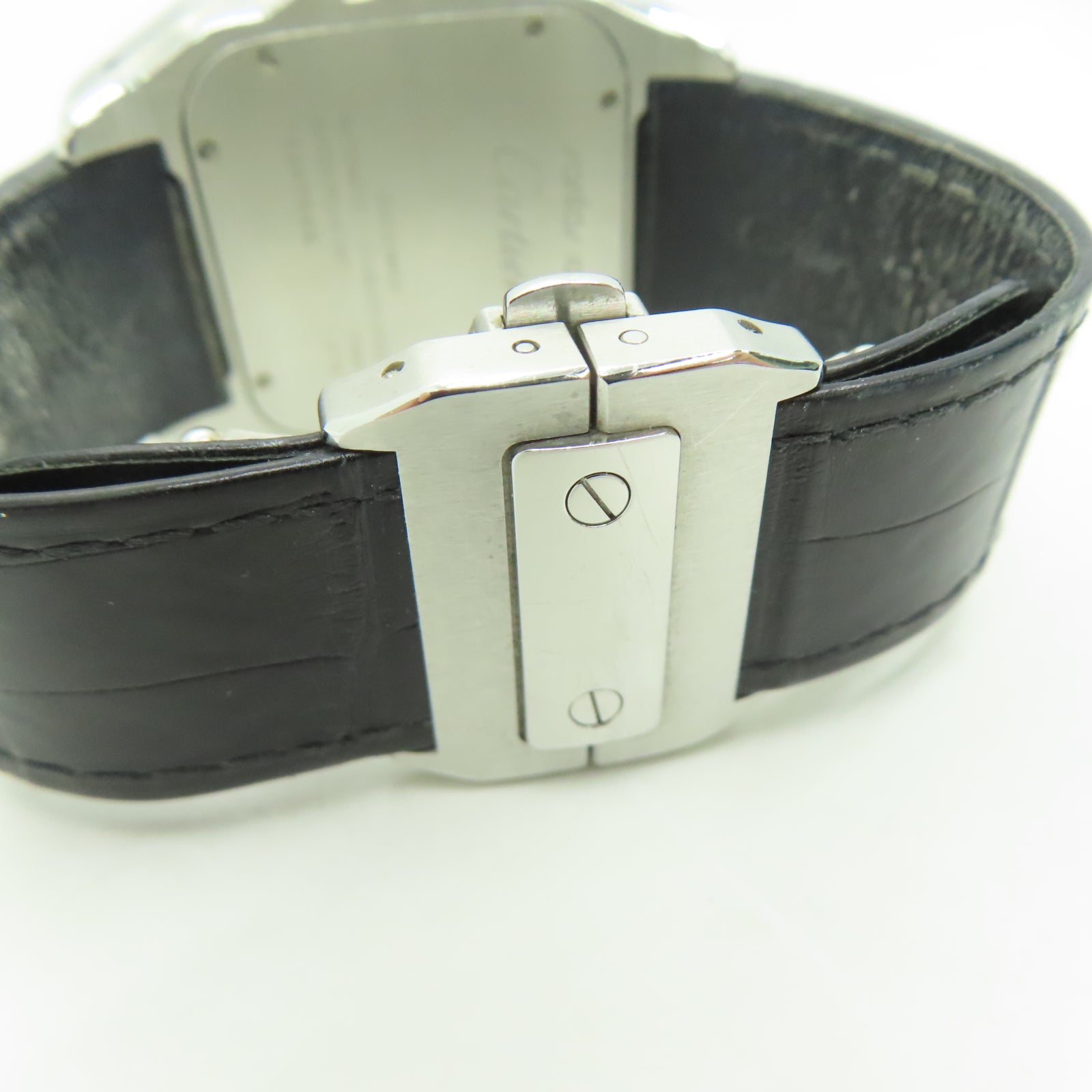 CARTIER Santos 100 Stainless Steel Watch Automatic Movement White