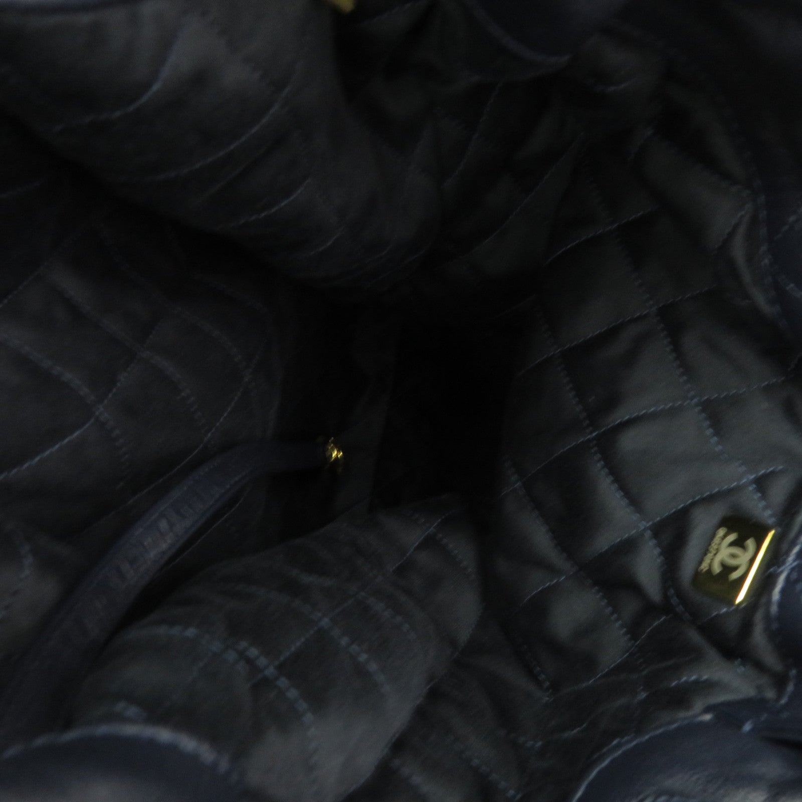 CHANEL rhombus leather Backpack backpack royal blue