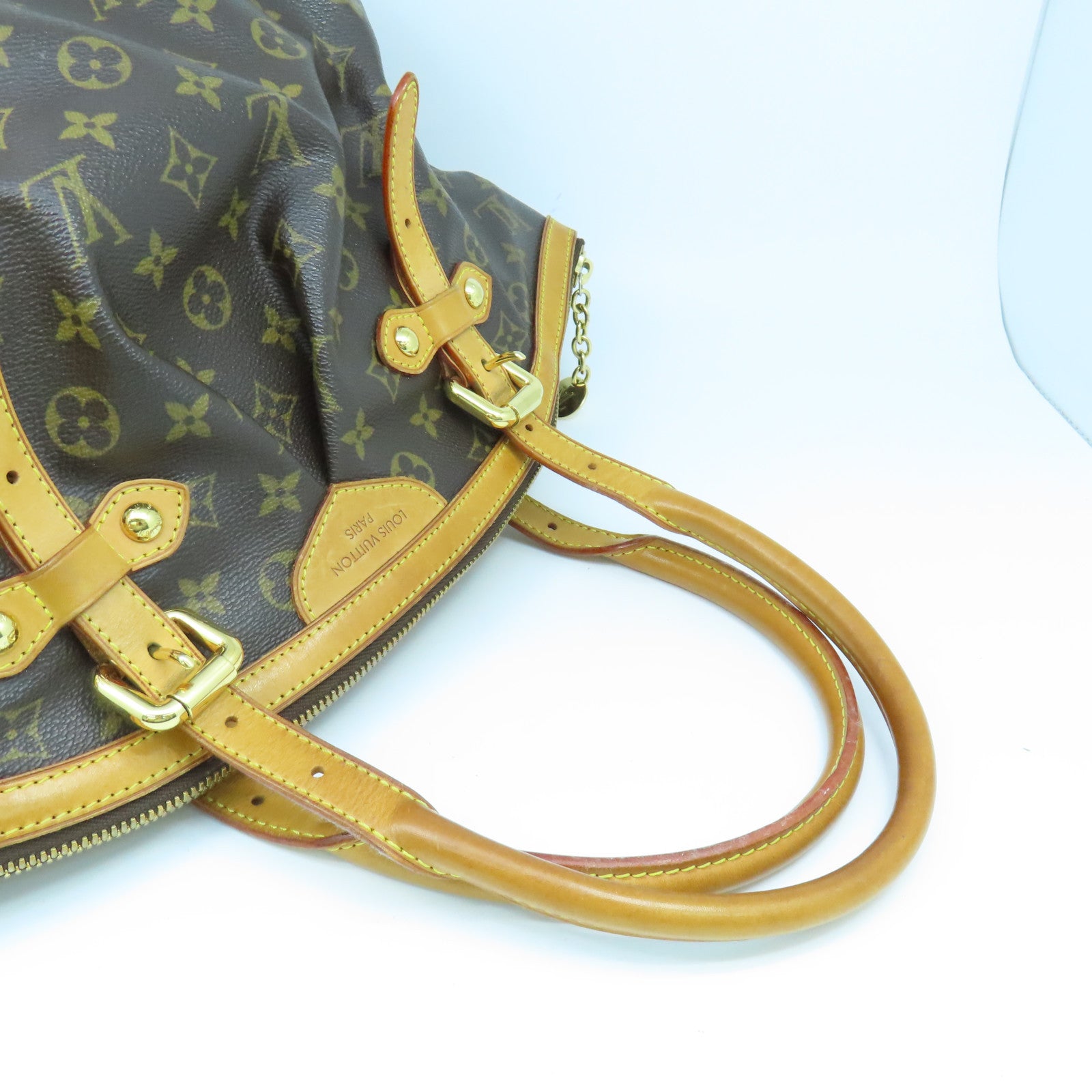 LOUIS VUITTON Monogram Tivoli GM金扣肩背袋啡色