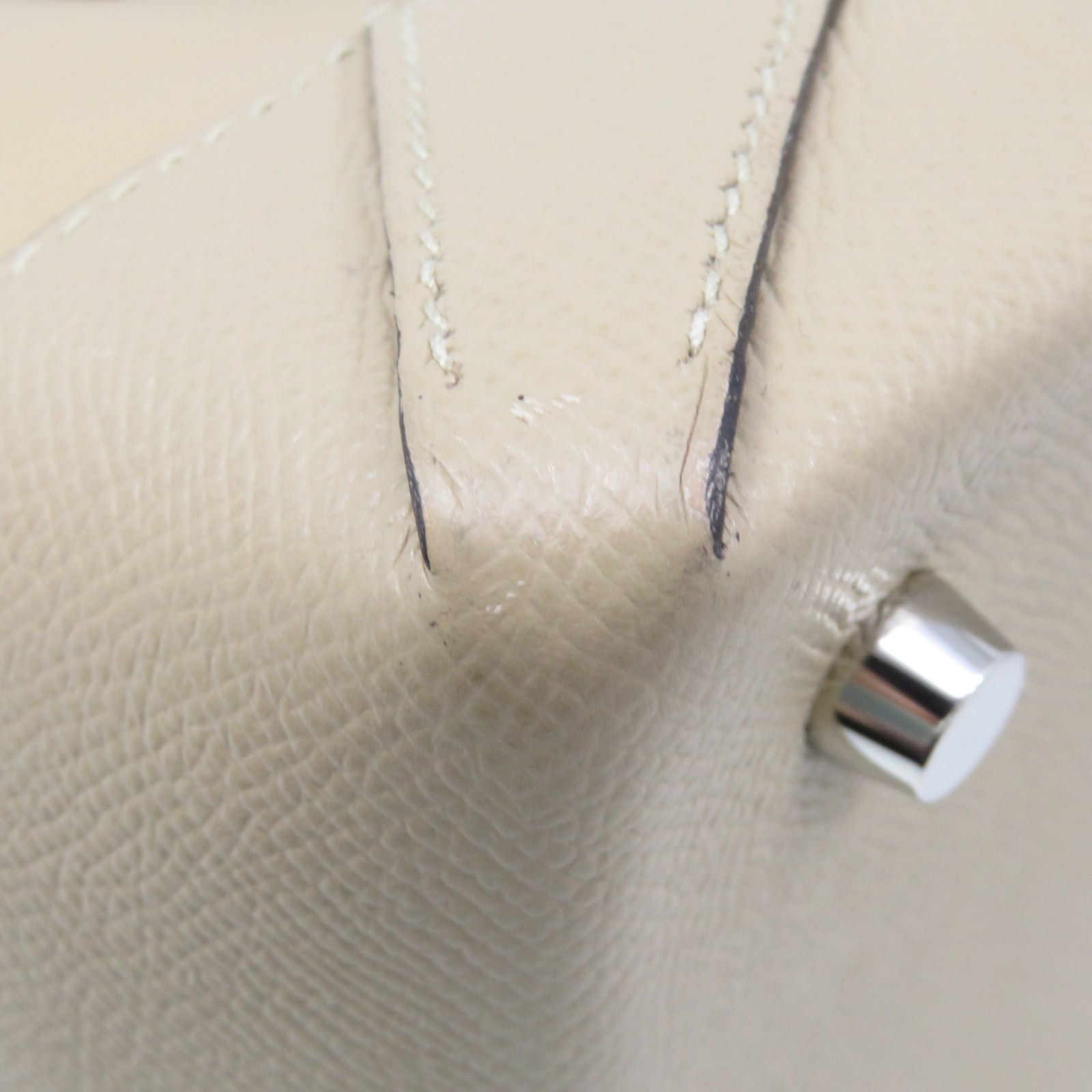 HERMES [Sharp Discount] Evercolor Leather/Epsom Leather MaxiBox Cabas 30 Hand BagTrench Hand Bag Apricot