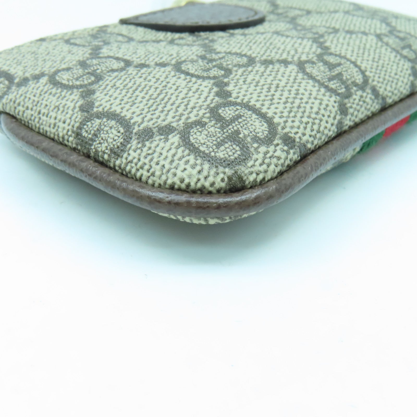 GUCCI 塗層帆布Ophidia Key Case金扣鎖匙包啡色