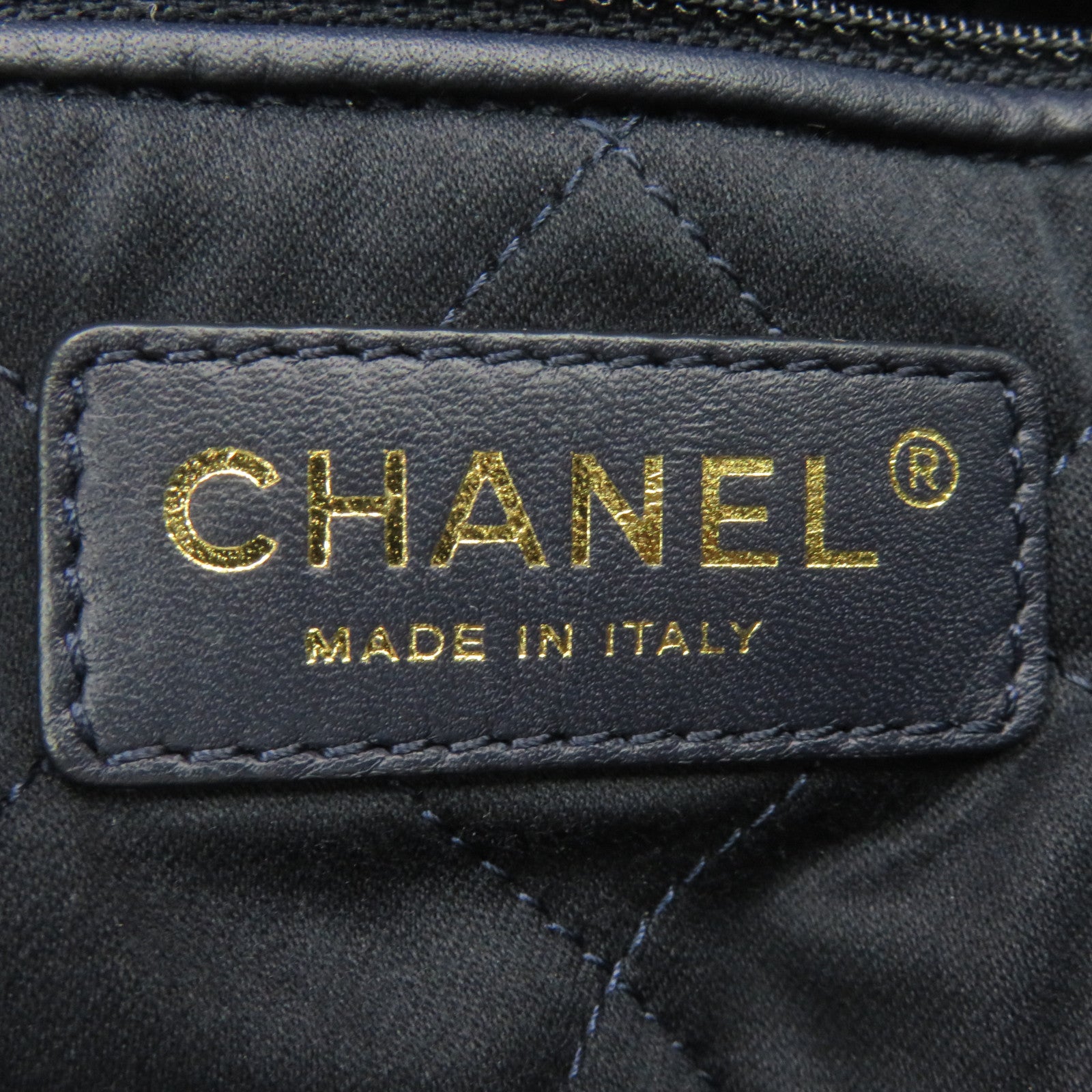 CHANEL rhombus leather Backpack backpack royal blue