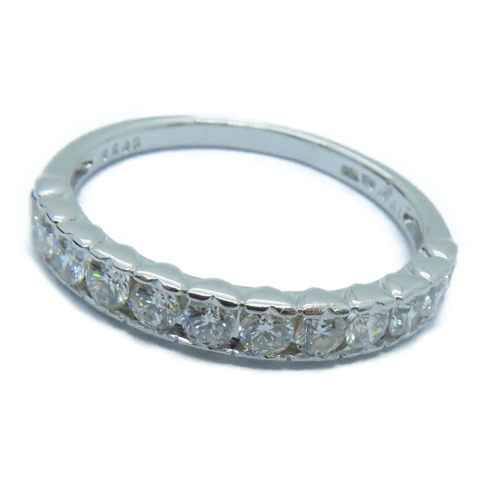 JEWELRY 18K White Gold Diamond Ring 0.58ct Diamond Ring US#7