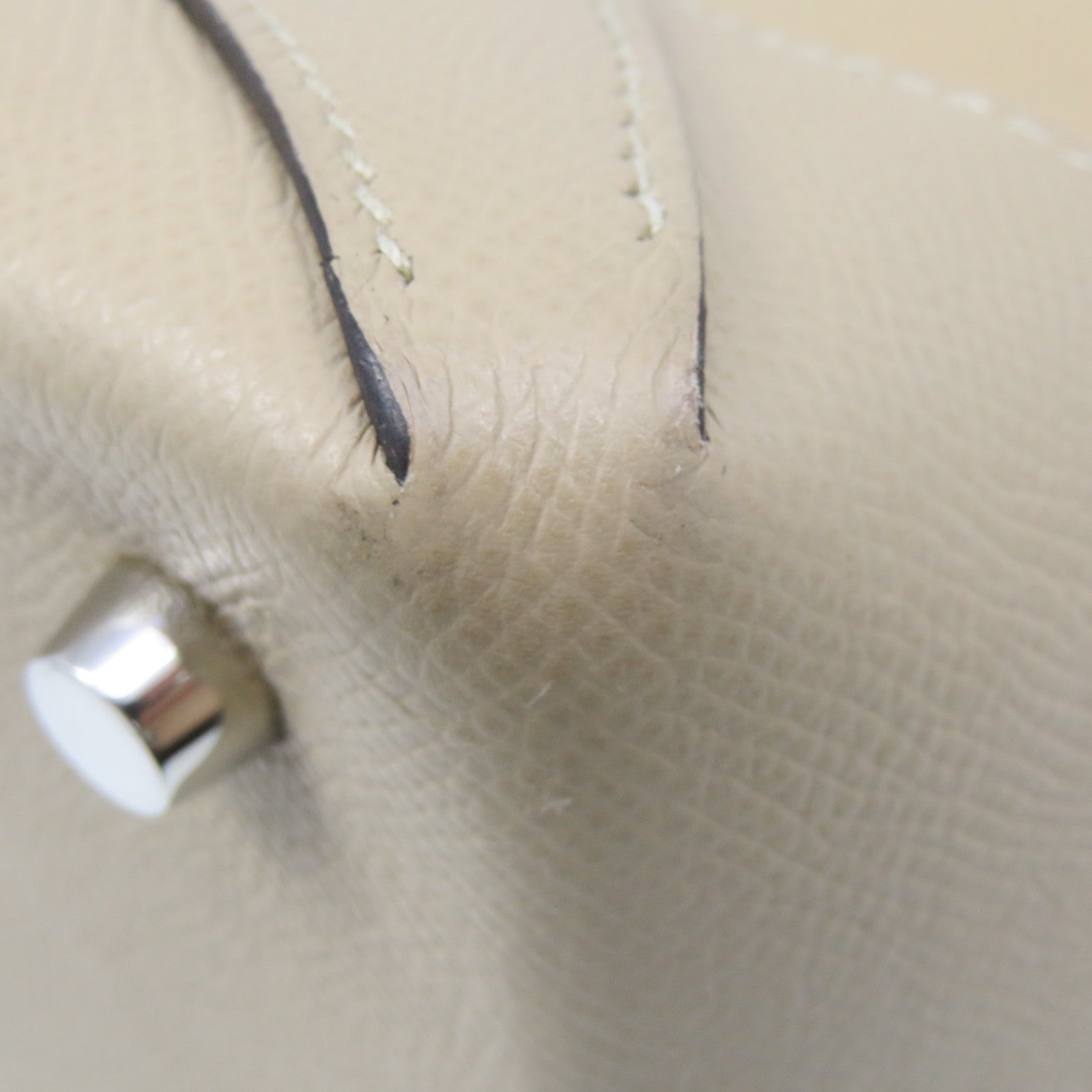 HERMES [Sharp Discount] Evercolor Leather/Epsom Leather MaxiBox Cabas 30 Hand BagTrench Hand Bag Apricot