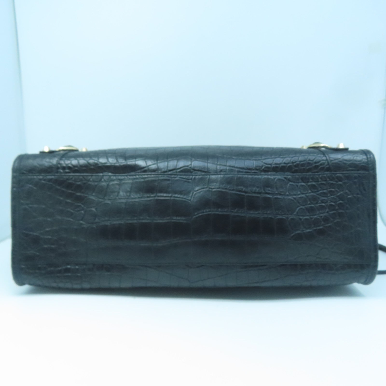 BALENCIAGA 牛皮皮革City金扣手挽肩背兩用袋黑色