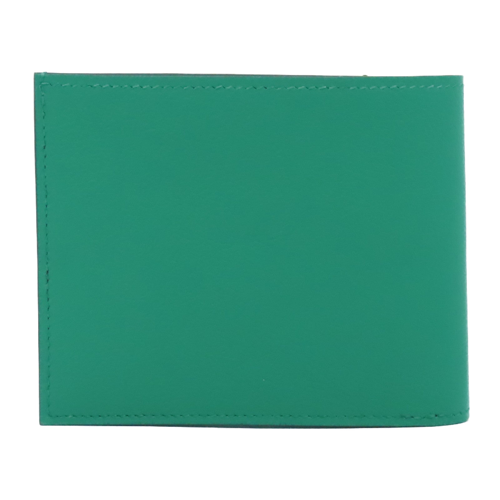 HERMES Evercolor皮革Citizen Twill Compact Wallet錢包Vert Vertigo絲絨綠