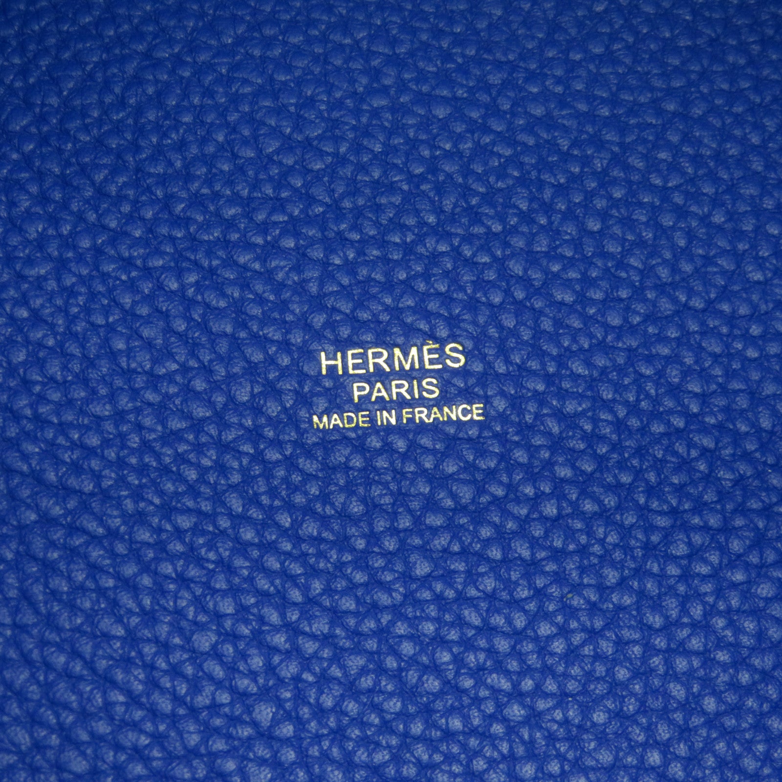 HERMES 【激減優惠】Clemence皮革Picotin PM金扣手挽袋Bleu Royal
