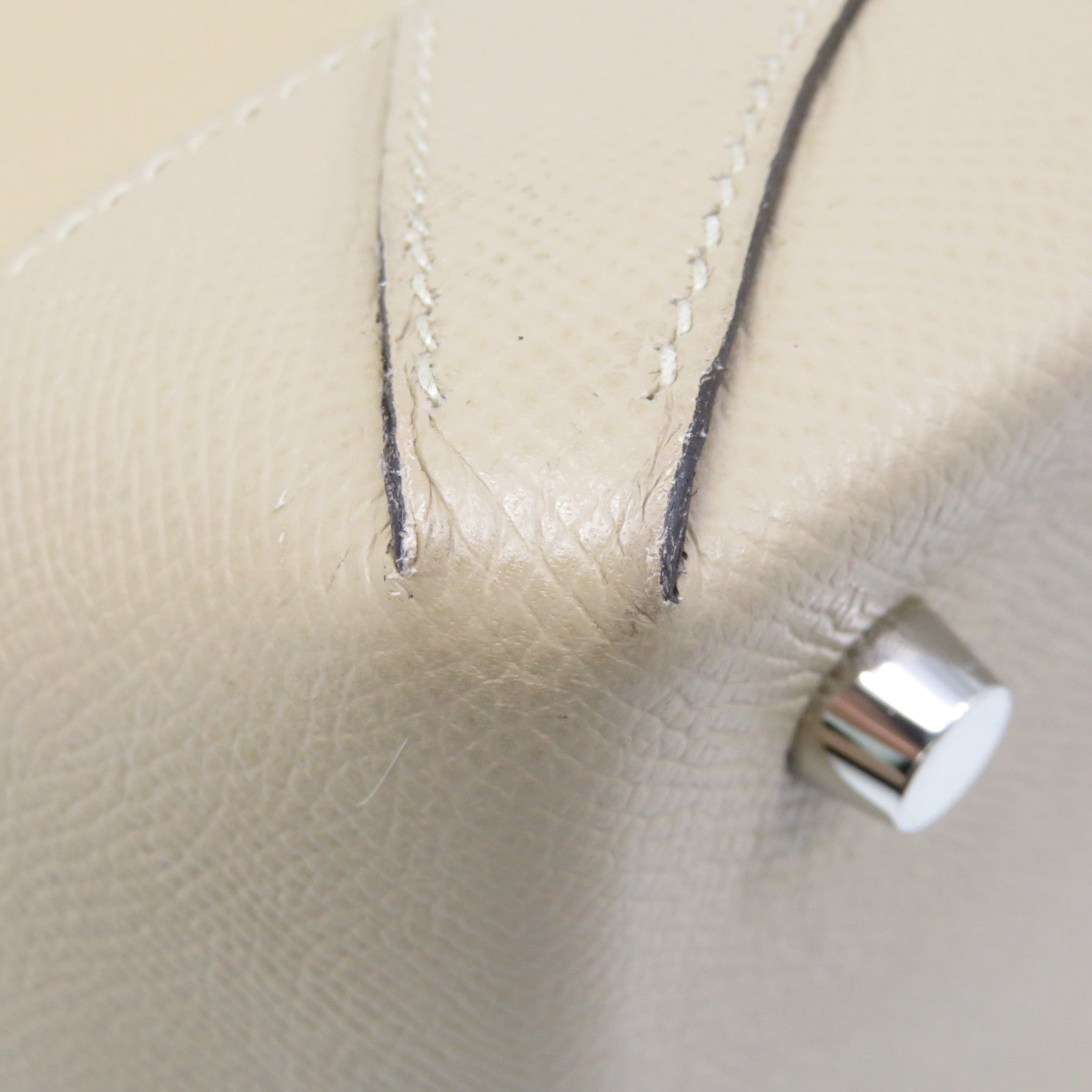 HERMES [Sharp Discount] Evercolor Leather/Epsom Leather MaxiBox Cabas 30 Hand BagTrench Hand Bag Apricot