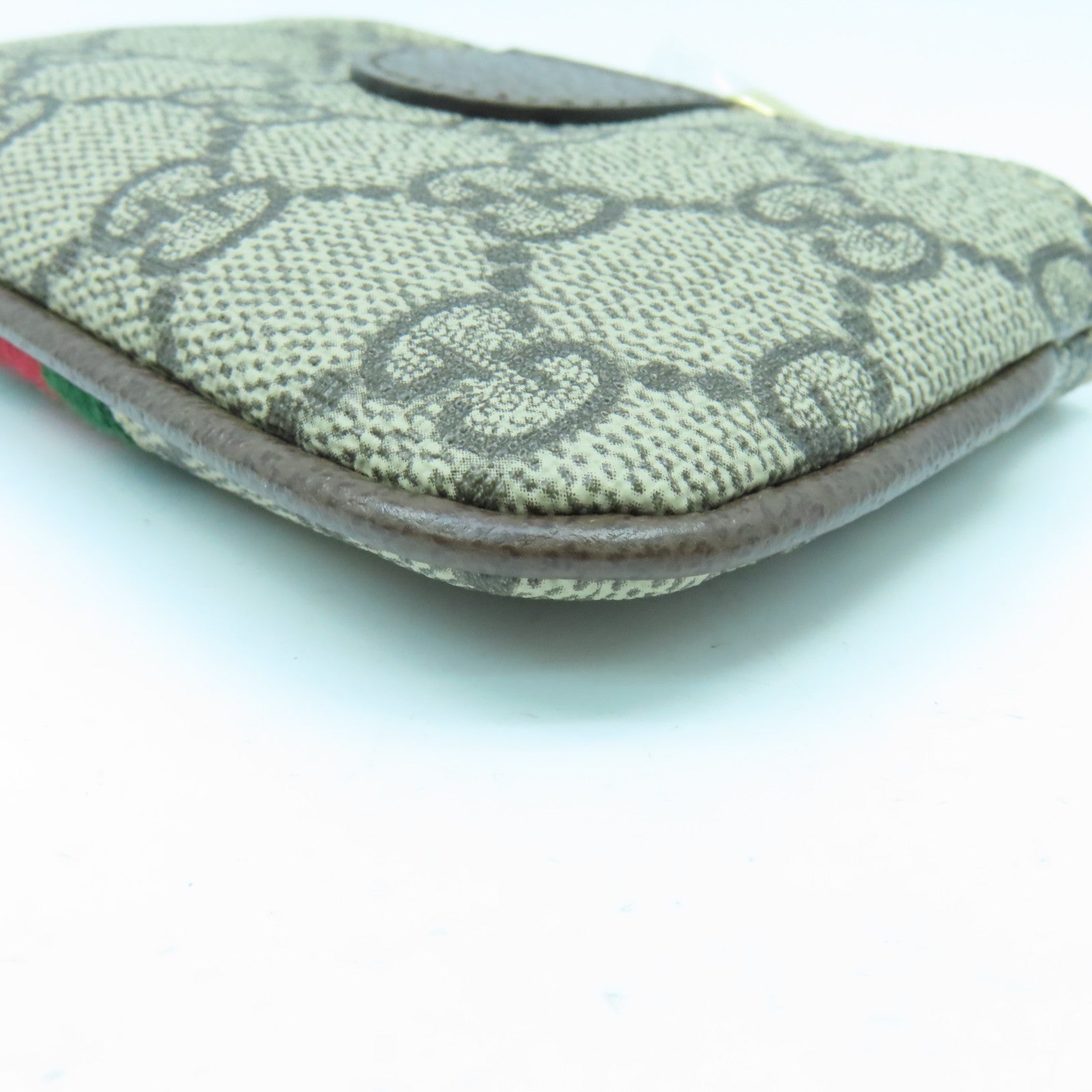 GUCCI 塗層帆布Ophidia Key Case金扣鎖匙包啡色