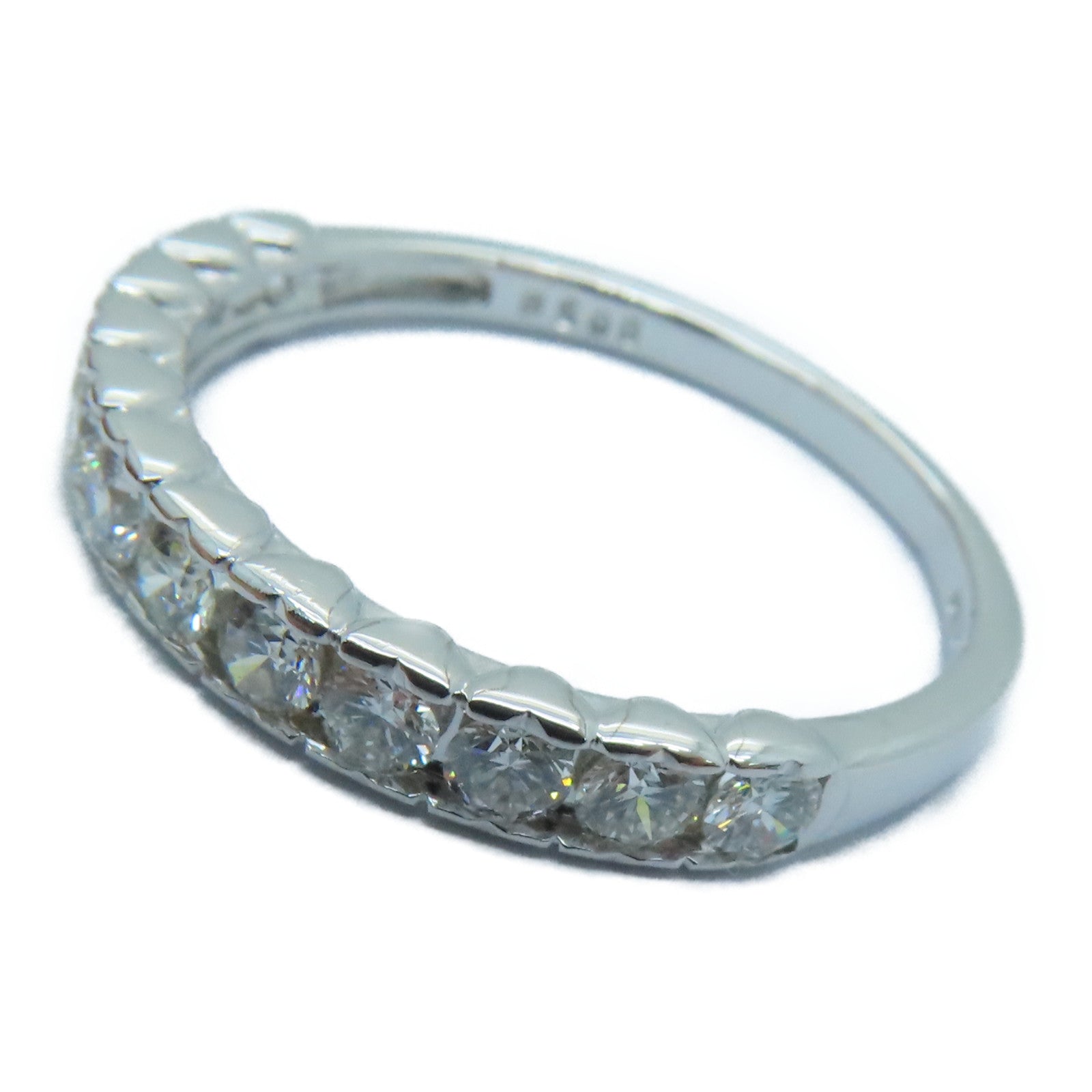 JEWELRY 18K White Gold Diamond Ring 0.58ct Diamond Ring US#7