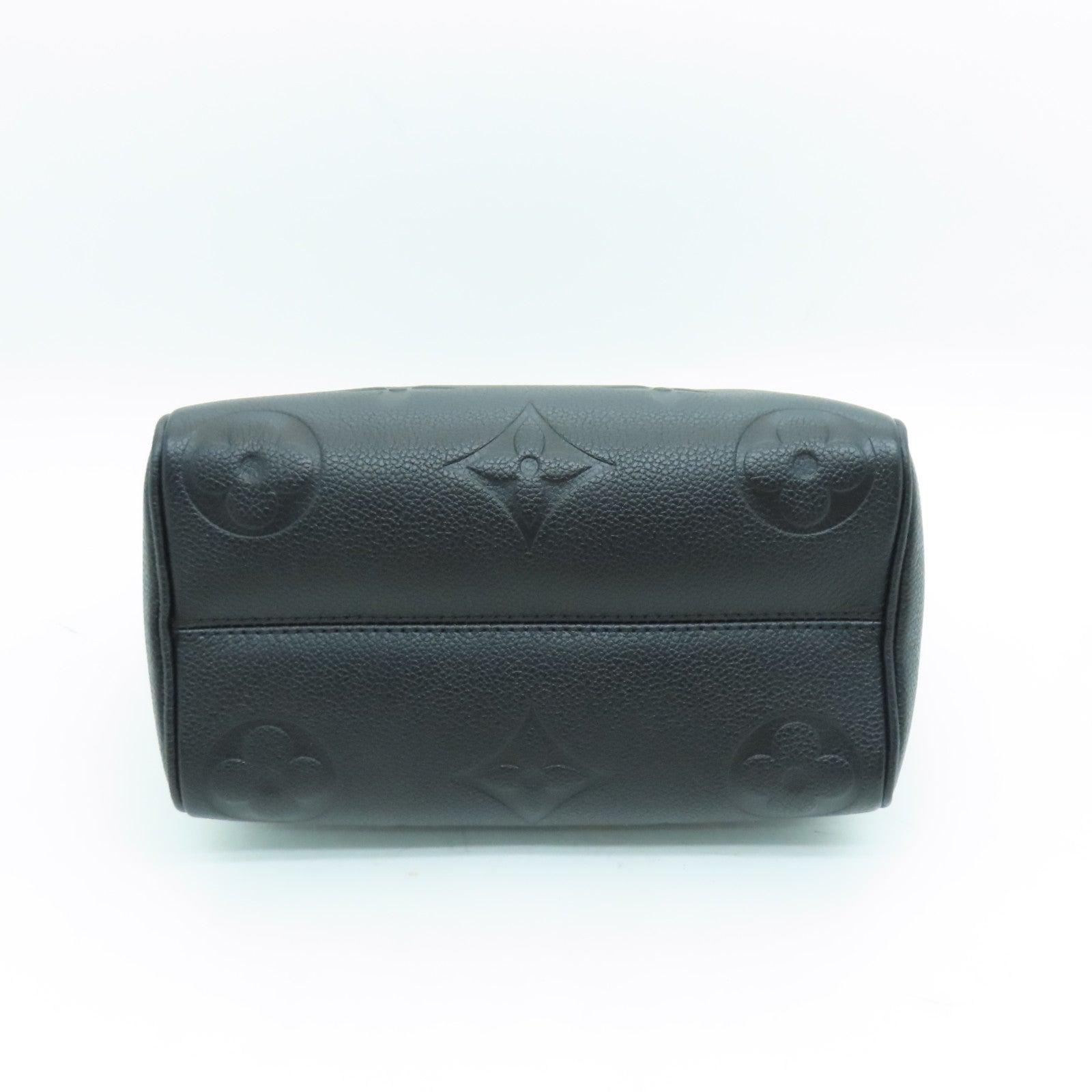 LOUIS VUITTON Monogram Empreinte Speedy Nano金扣手挽肩背兩用袋黑色