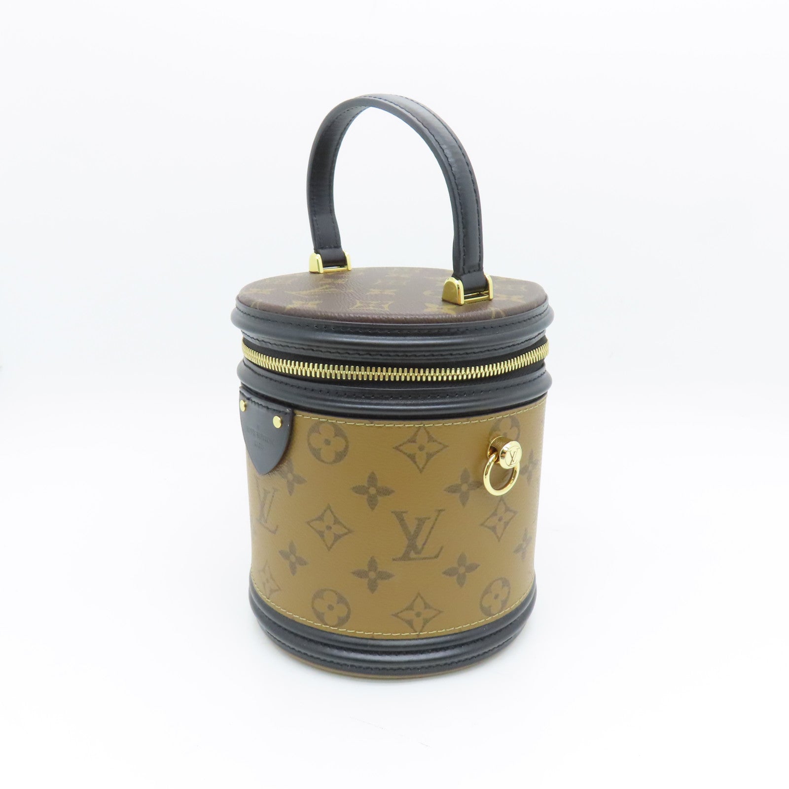 LOUIS VUITTON Monogram Reverse Cannes金扣肩背袋啡色