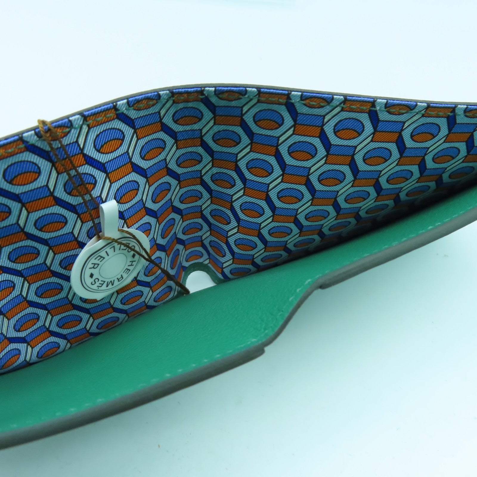 HERMES Evercolor皮革Citizen Twill Compact Wallet錢包Vert Vertigo絲絨綠
