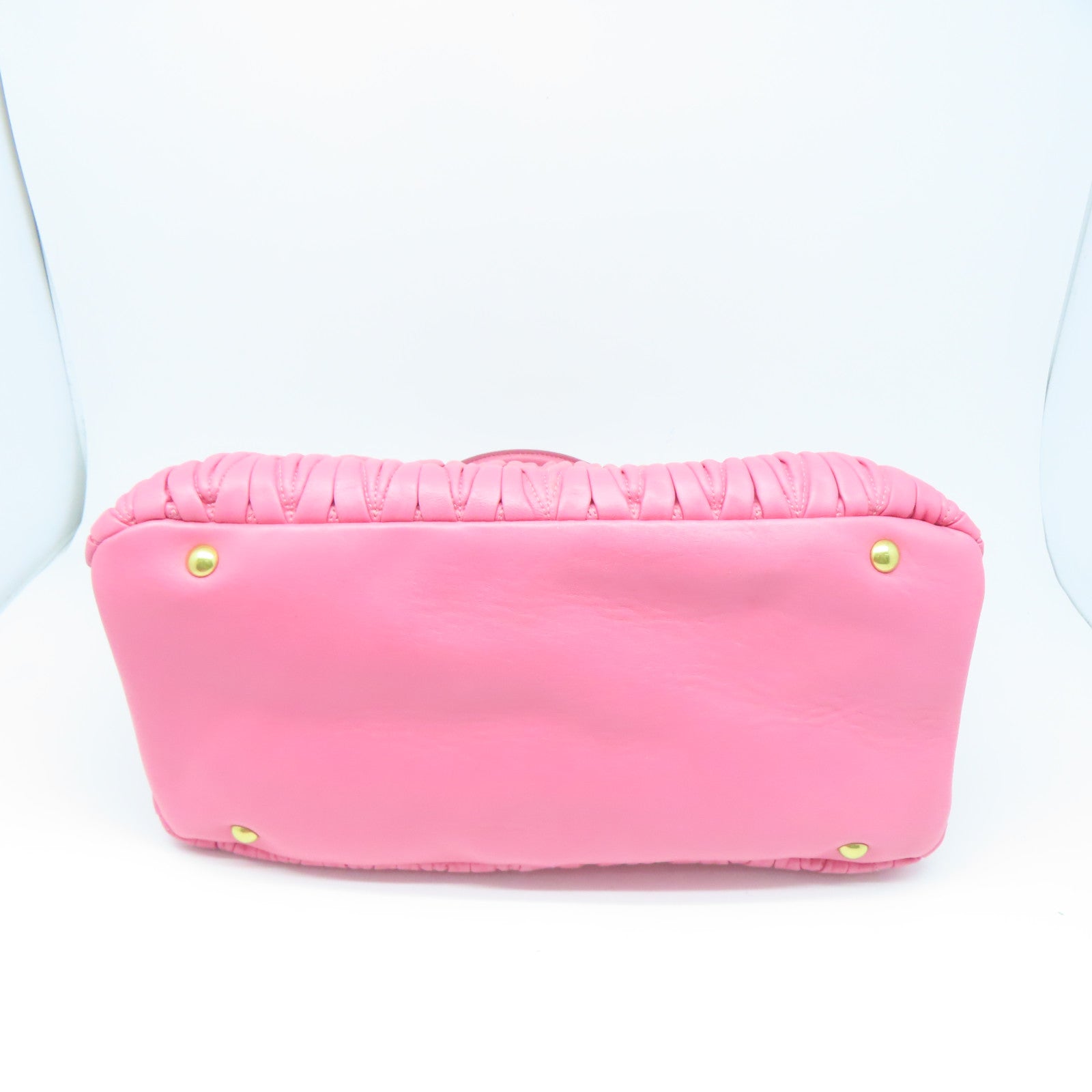 Miu Miu 羊皮皮革2way Shoulder Bag金扣手挽肩背两用袋粉红色