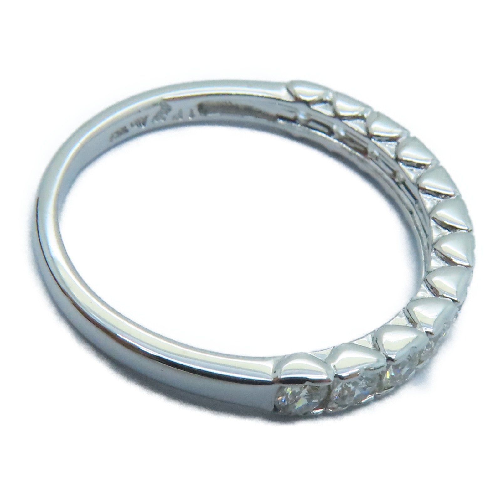 JEWELRY 18K White Gold Diamond Ring 0.58ct Diamond Ring US#7
