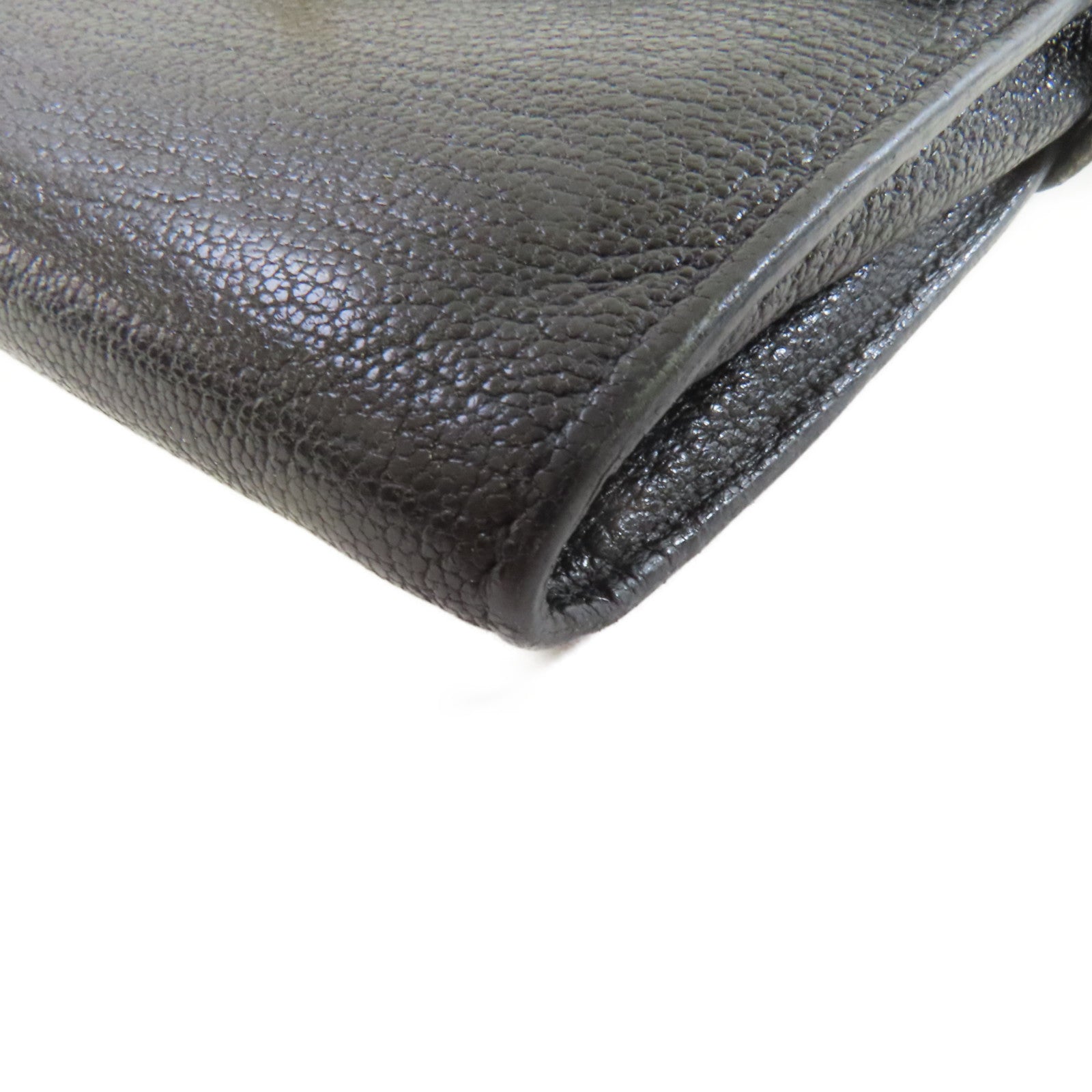 HERMES Chevre皮革Kelly Long Wallet金扣長錢包黑色