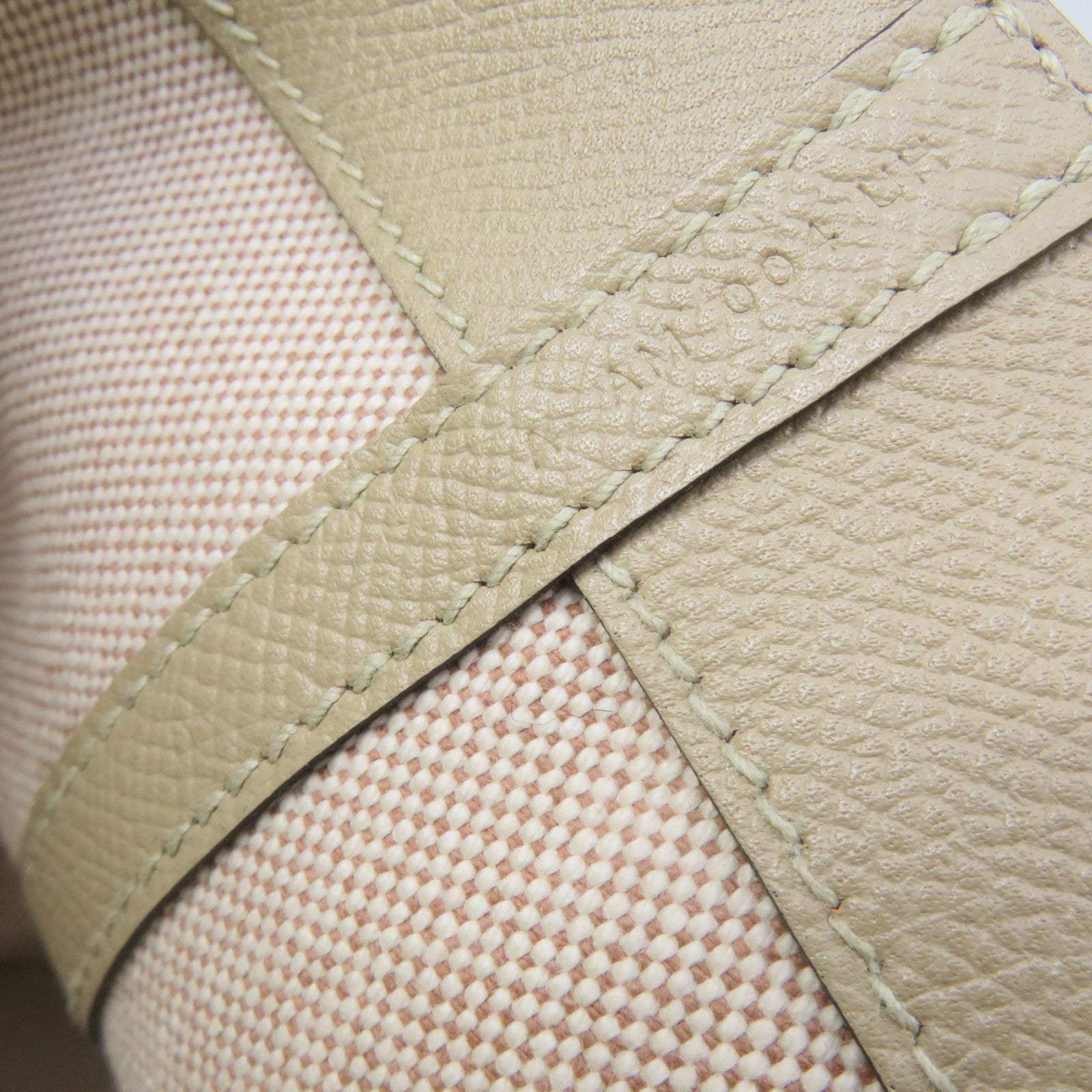 HERMES [Sharp Discount] Evercolor Leather/Epsom Leather MaxiBox Cabas 30 Hand BagTrench Hand Bag Apricot