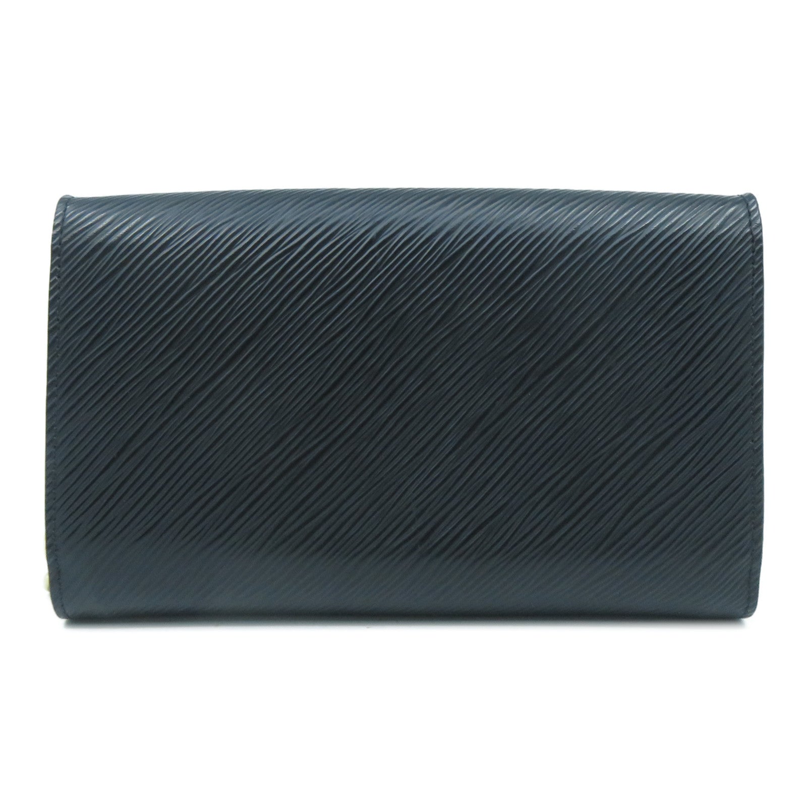 LOUIS VUITTON Epi Portefeuille Twist金扣鏈帶肩背袋黑色
