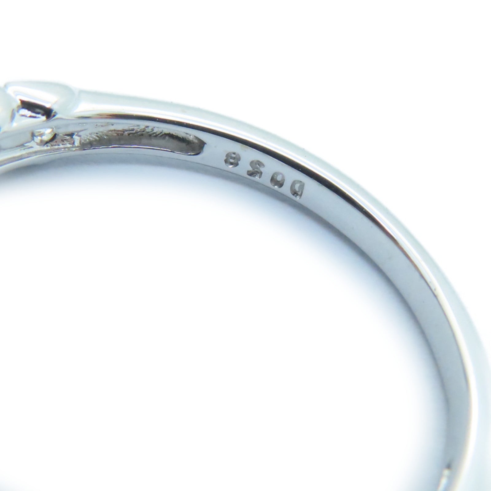 JEWELRY 18K White Gold Diamond Ring 0.58ct Diamond Ring US#7
