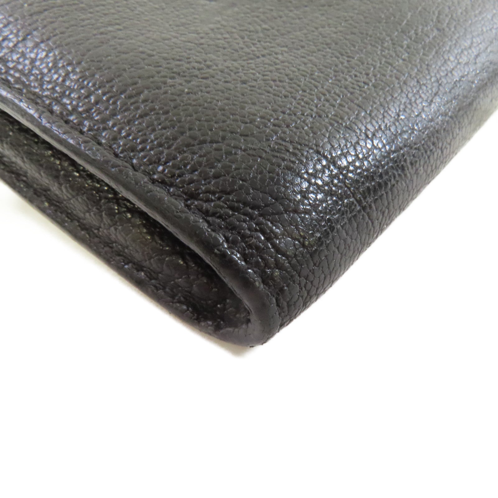 HERMES Chevre皮革Kelly Long Wallet金扣長錢包黑色