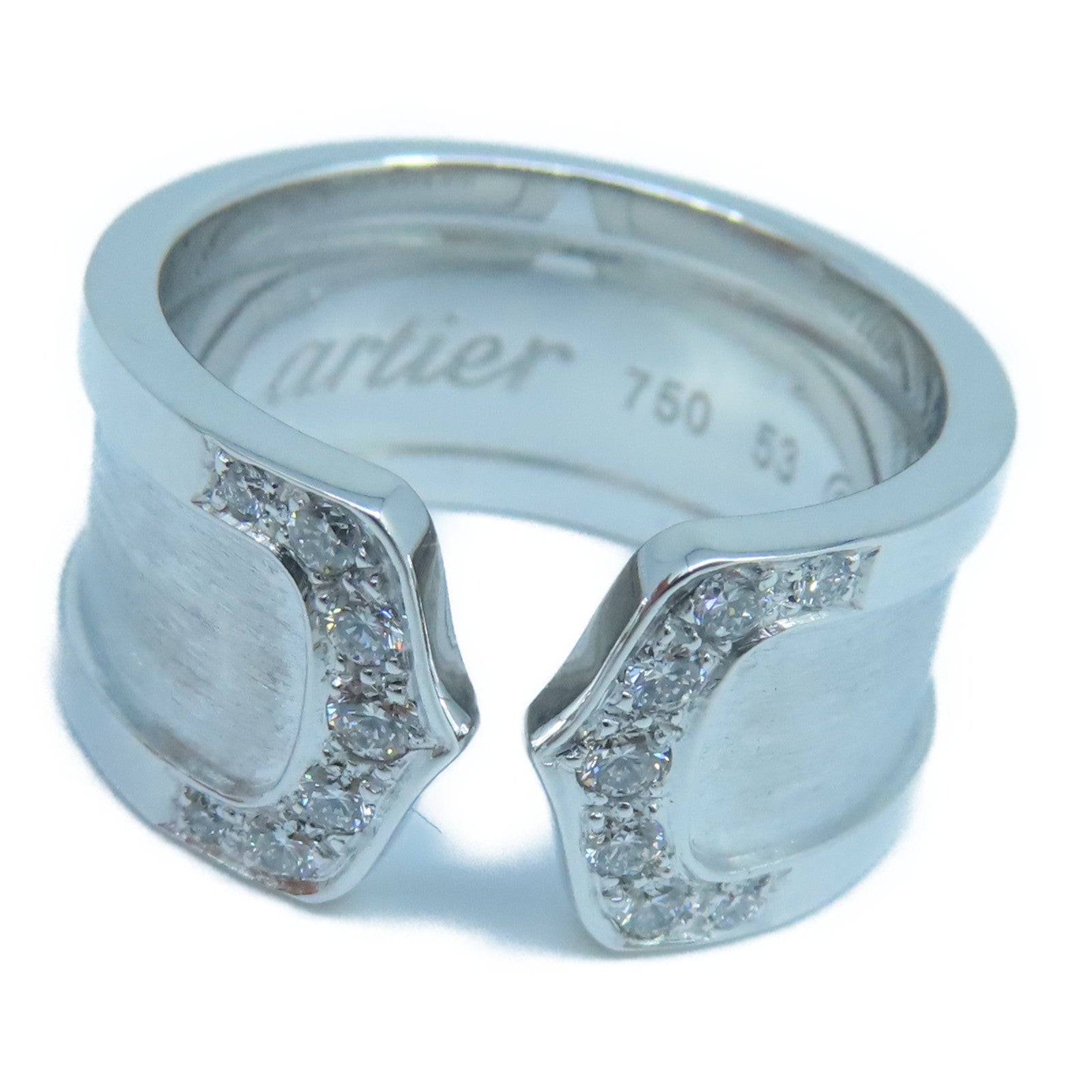 CARTIER 18K白金C2 Diamond Ring戒指US#6.5
