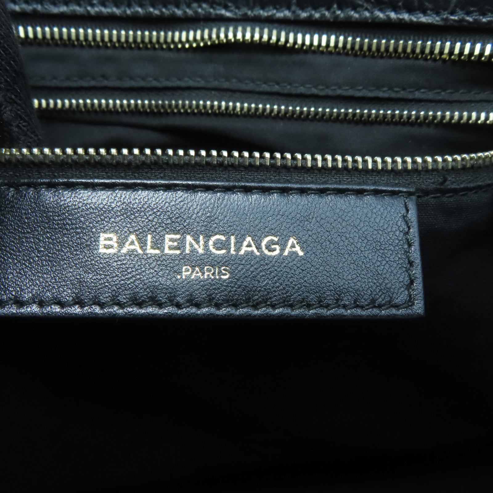 BALENCIAGA 牛皮皮革City金扣手挽肩背兩用袋黑色