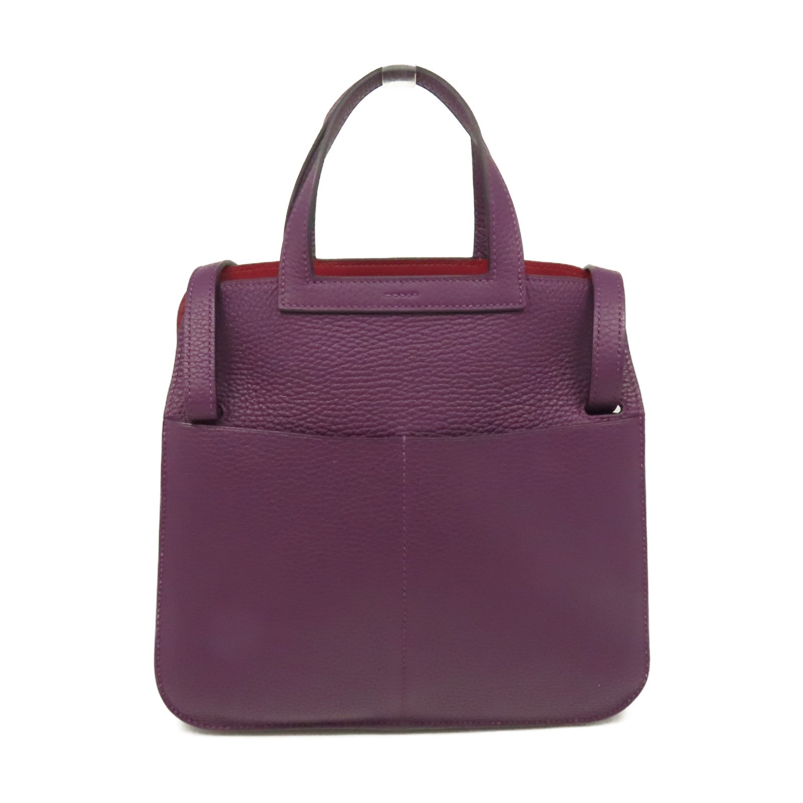 HERMES Clemence皮革Halzan 25 2Way Shoulder Bag金扣手挽肩背兩用袋紫色/Rouge Grenat石榴紅色