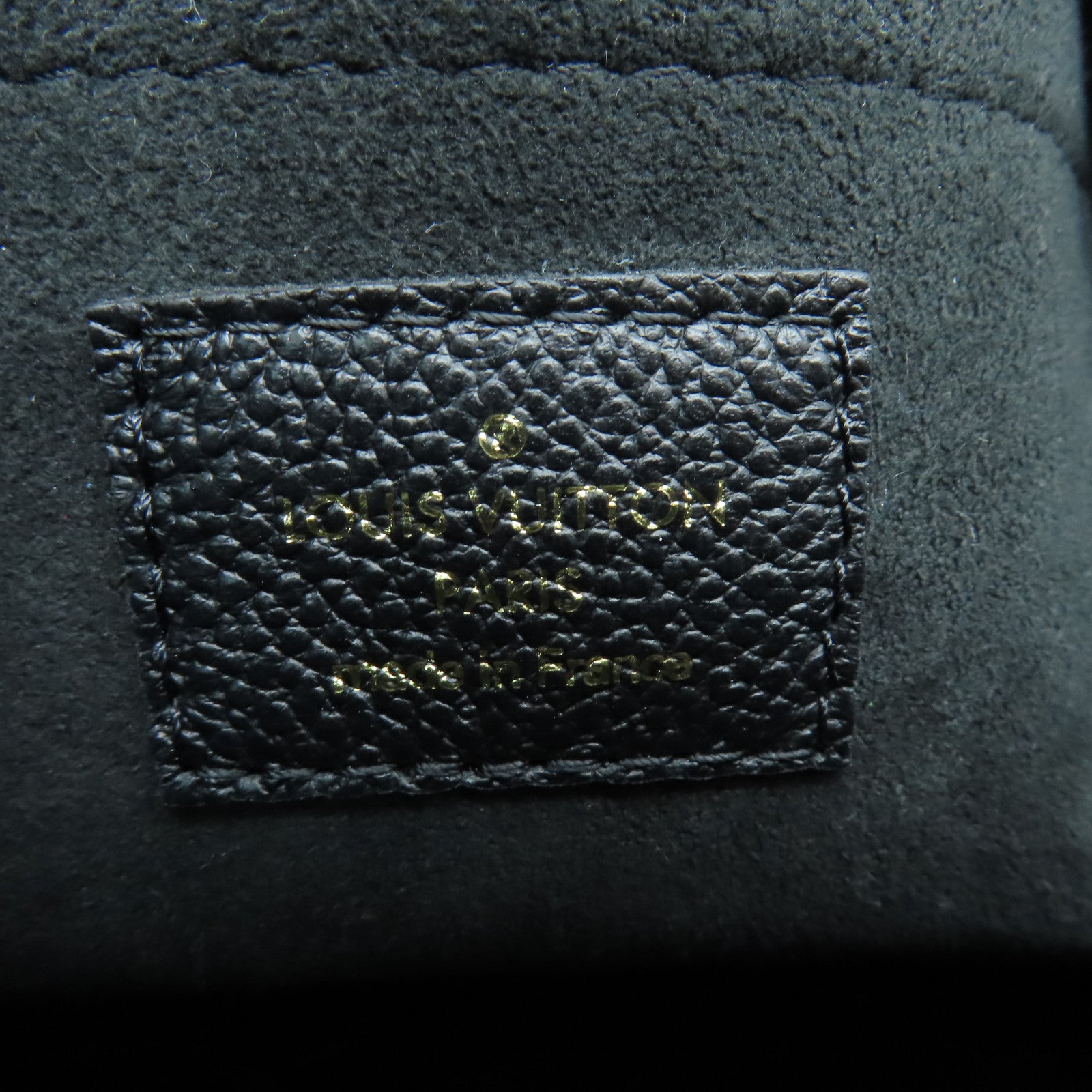 LOUIS VUITTON Monogram Empreinte Speedy Nano金扣手挽肩背兩用袋黑色
